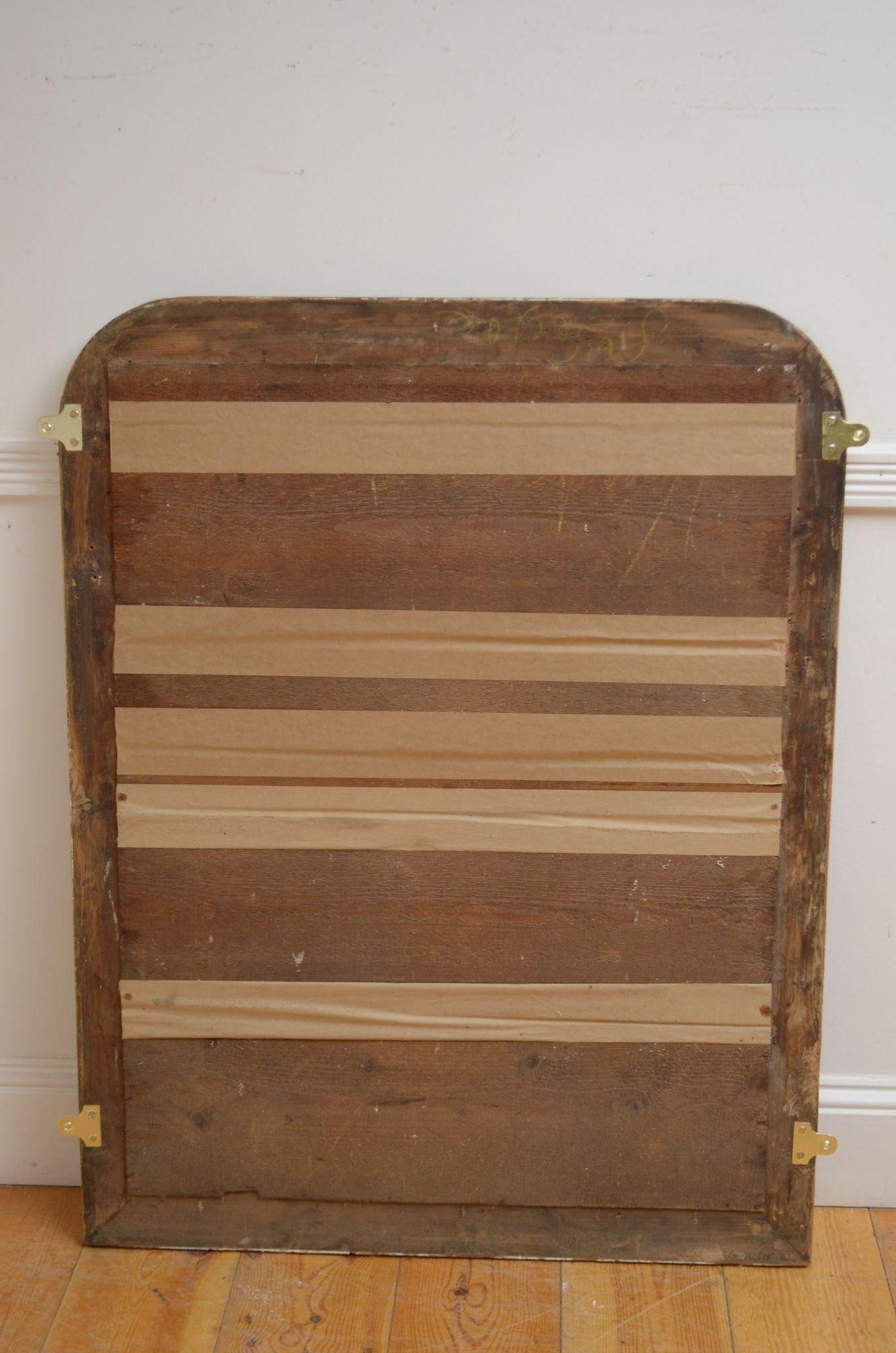 Specchio da parete in legno dorato Louis Philippe H110cm in vendita 6