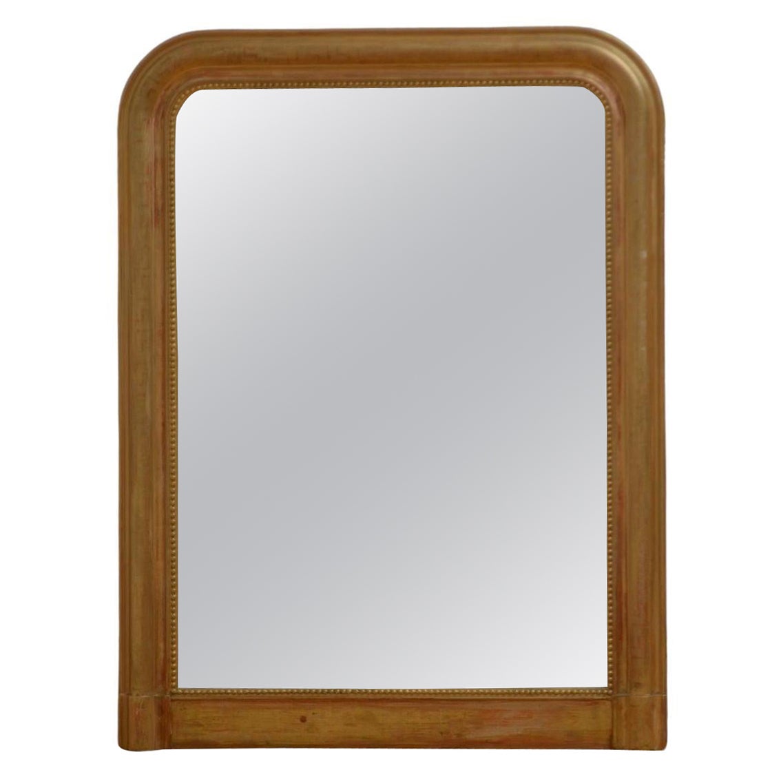 Miroir mural Louis Philippe en bois doré français H110 cm