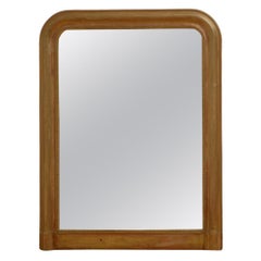 Miroir mural Louis Philippe en bois doré français H110 cm