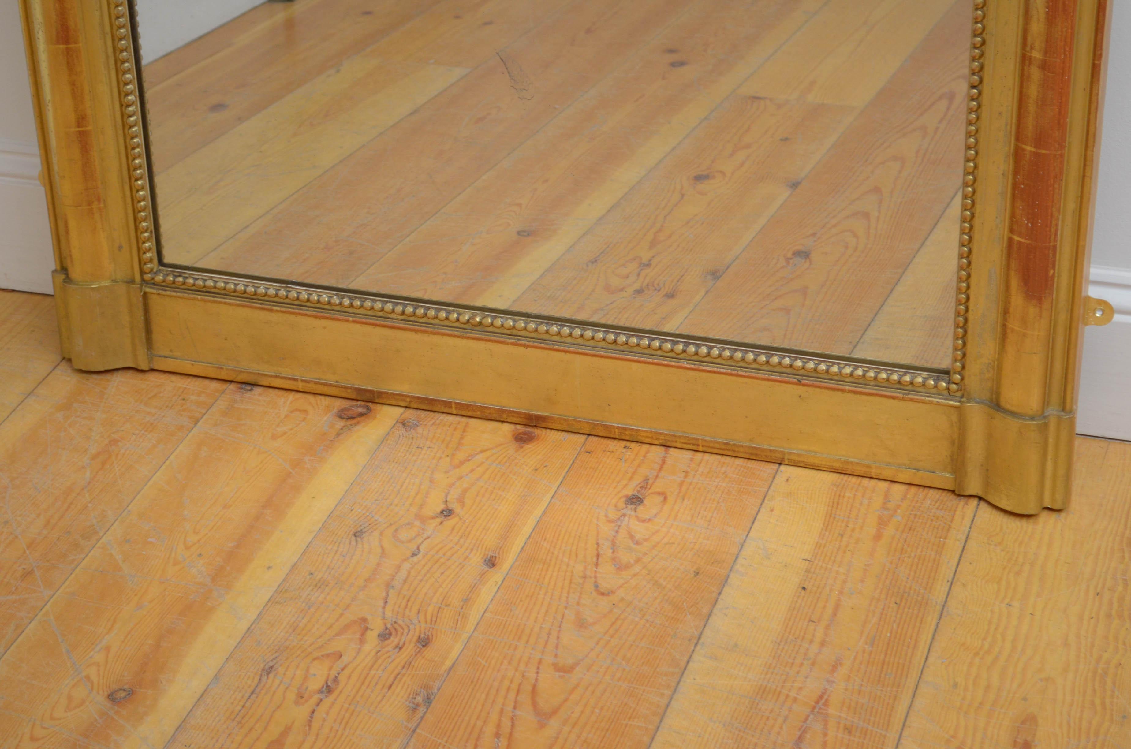 Louis Philippe Französisch Giltwood Wandspiegel H131cm im Zustand „Gut“ im Angebot in Whaley Bridge, GB