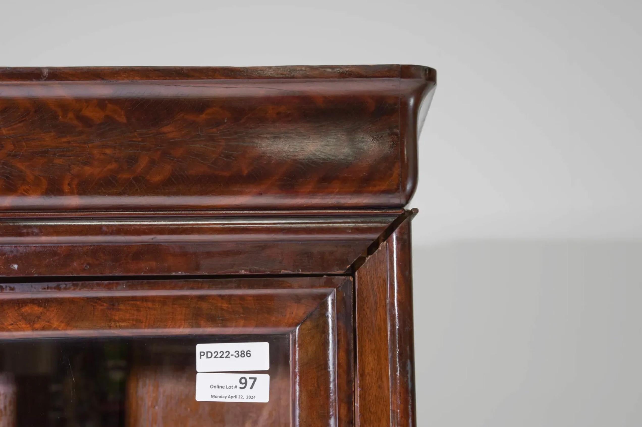 19th Century Louis Philippe French Mahogany Bookcase For Sale