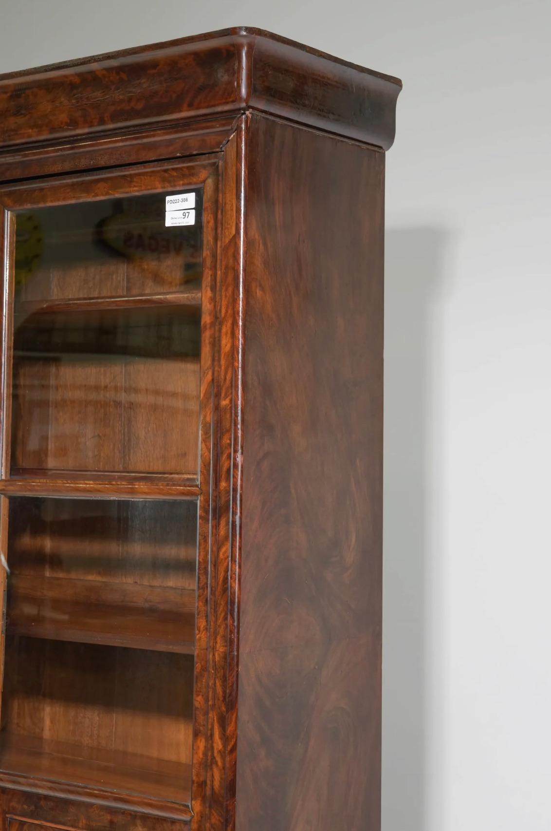 Louis Philippe French Mahogany Bookcase For Sale 3