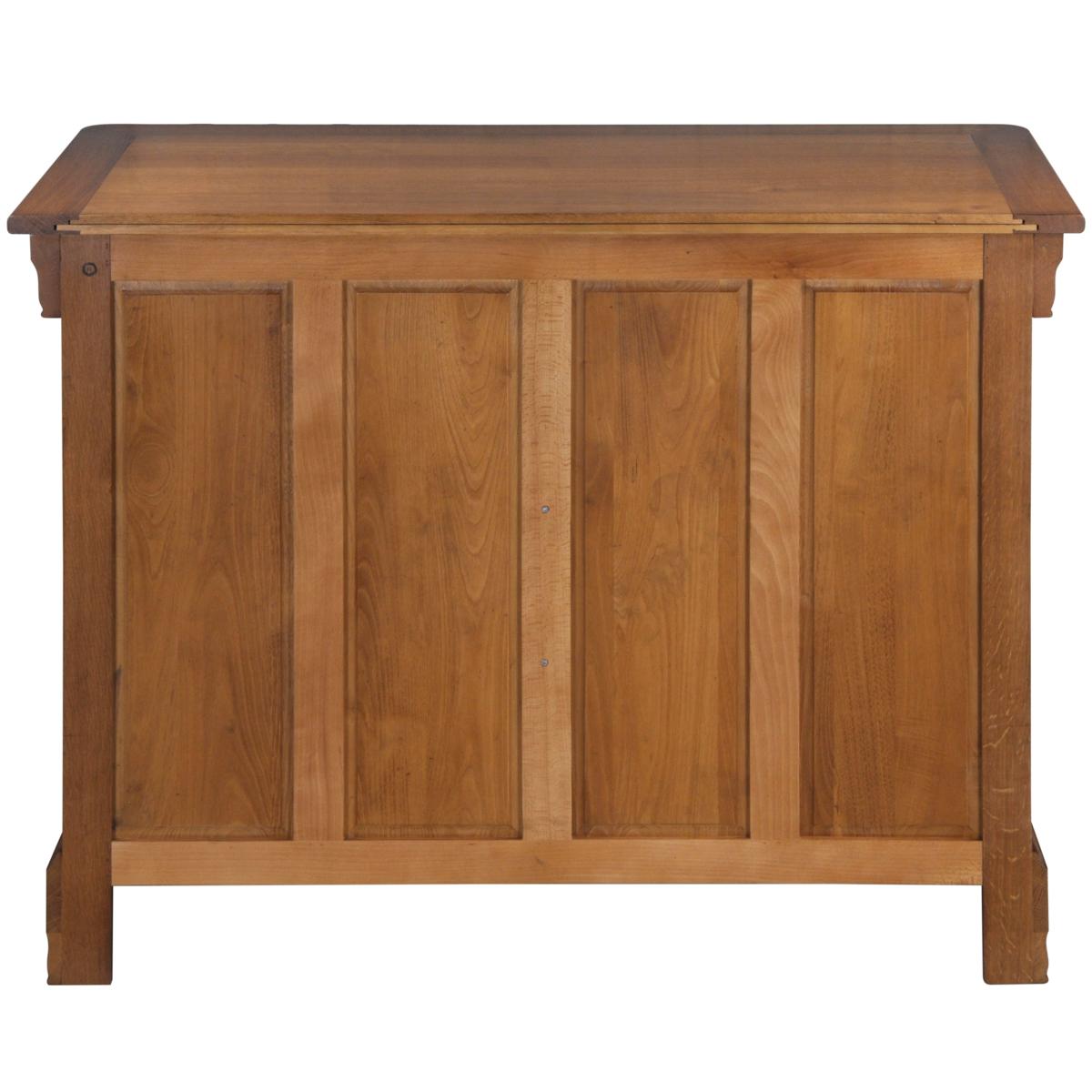 Contemporary French Louis Philippe style 4-drawer chest - commode in solid oak craft made For Sale