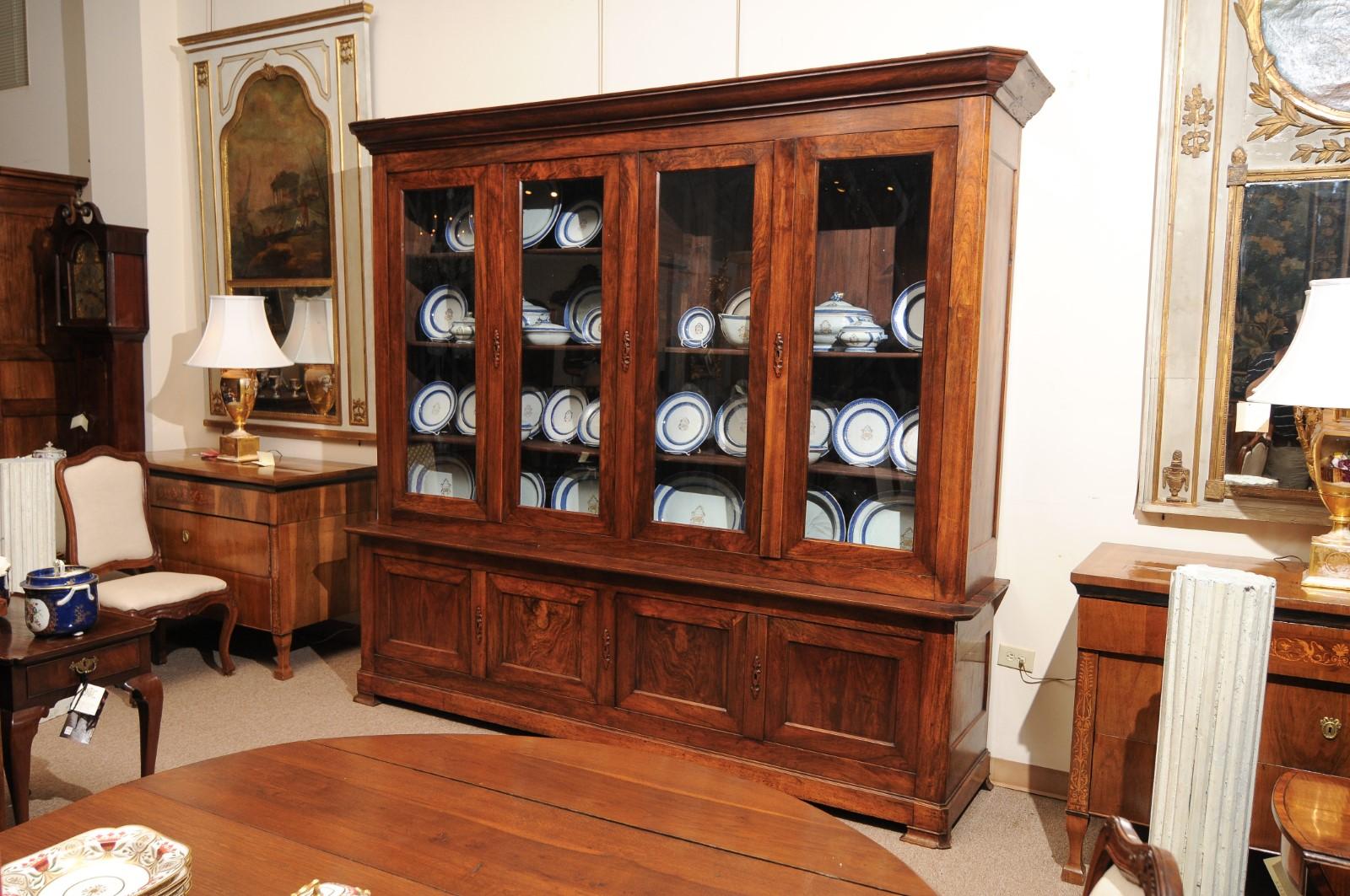 Louis Philippe French Walnut Bookcase, Early 19th Century 1