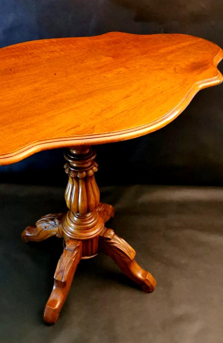 Louis Philippe French Walnut Sail Table For Sale 6