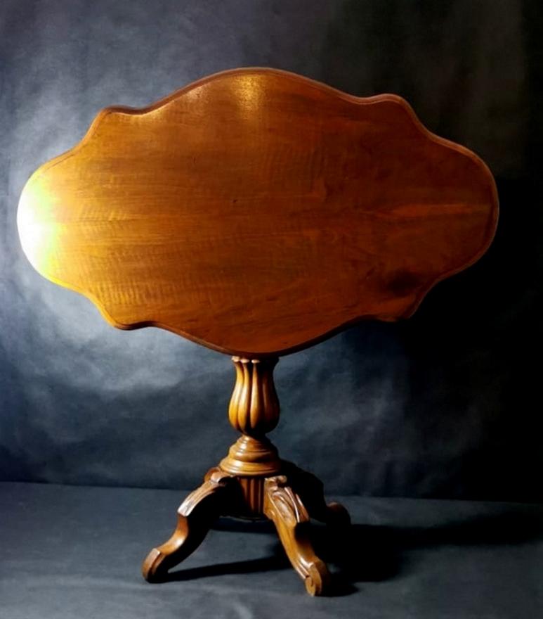 Louis Philippe French Walnut Sail Table For Sale 15