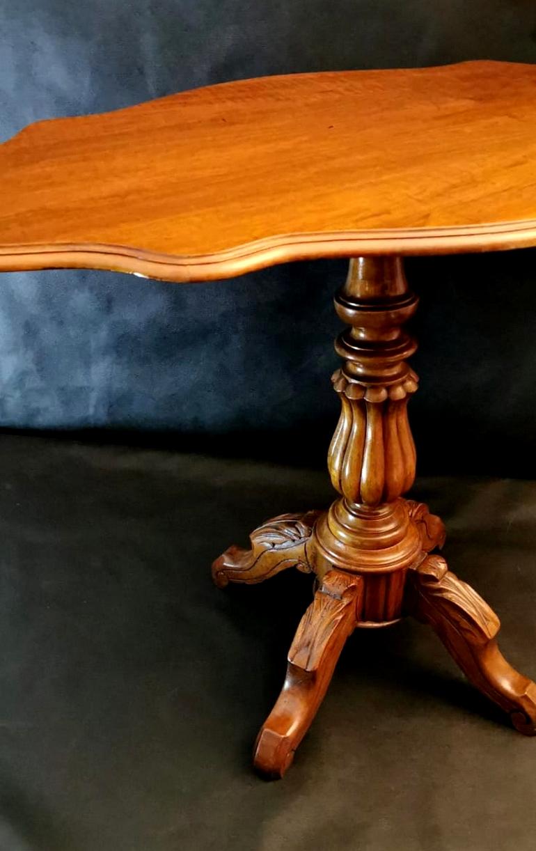 Louis Philippe French Walnut Sail Table For Sale 4