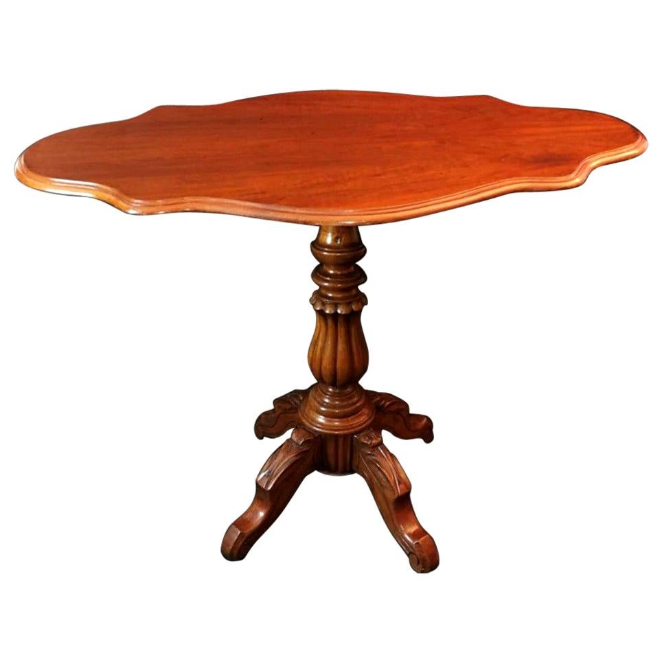 Louis Philippe French Walnut Sail Table For Sale