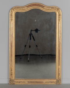 Louis Philippe Gilded Mirror, French Antique Floral Decor, Circa 1880