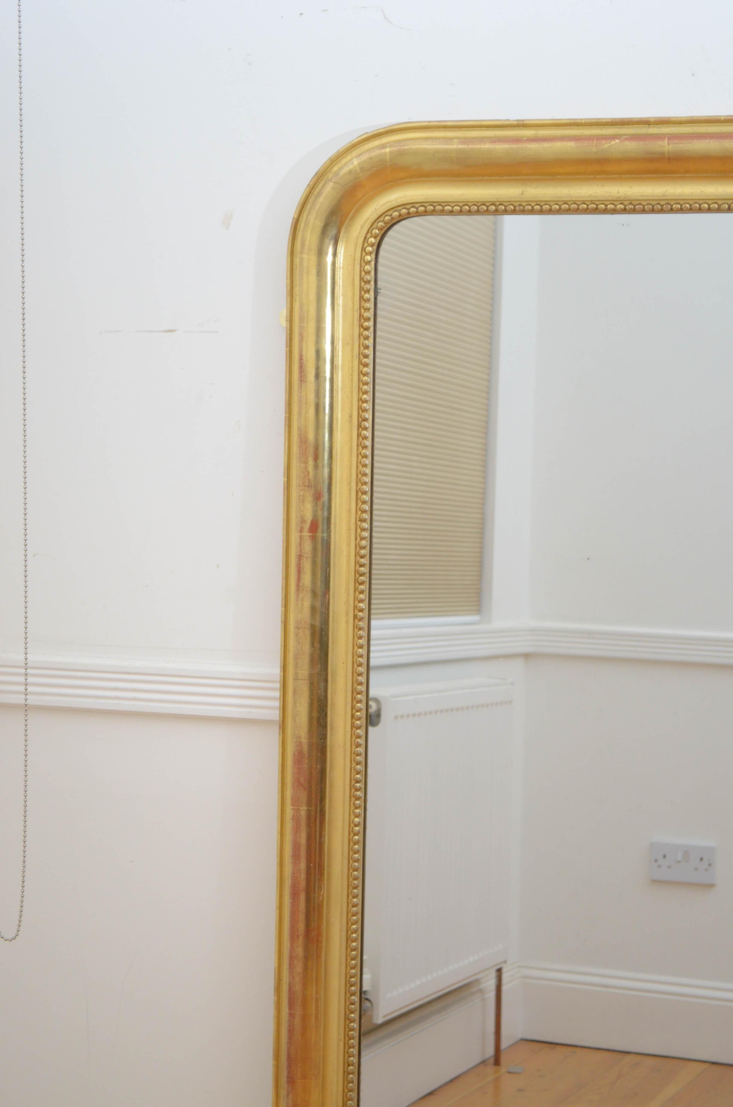 Louis Philippe Gilded Mirror In Good Condition In Whaley Bridge, GB