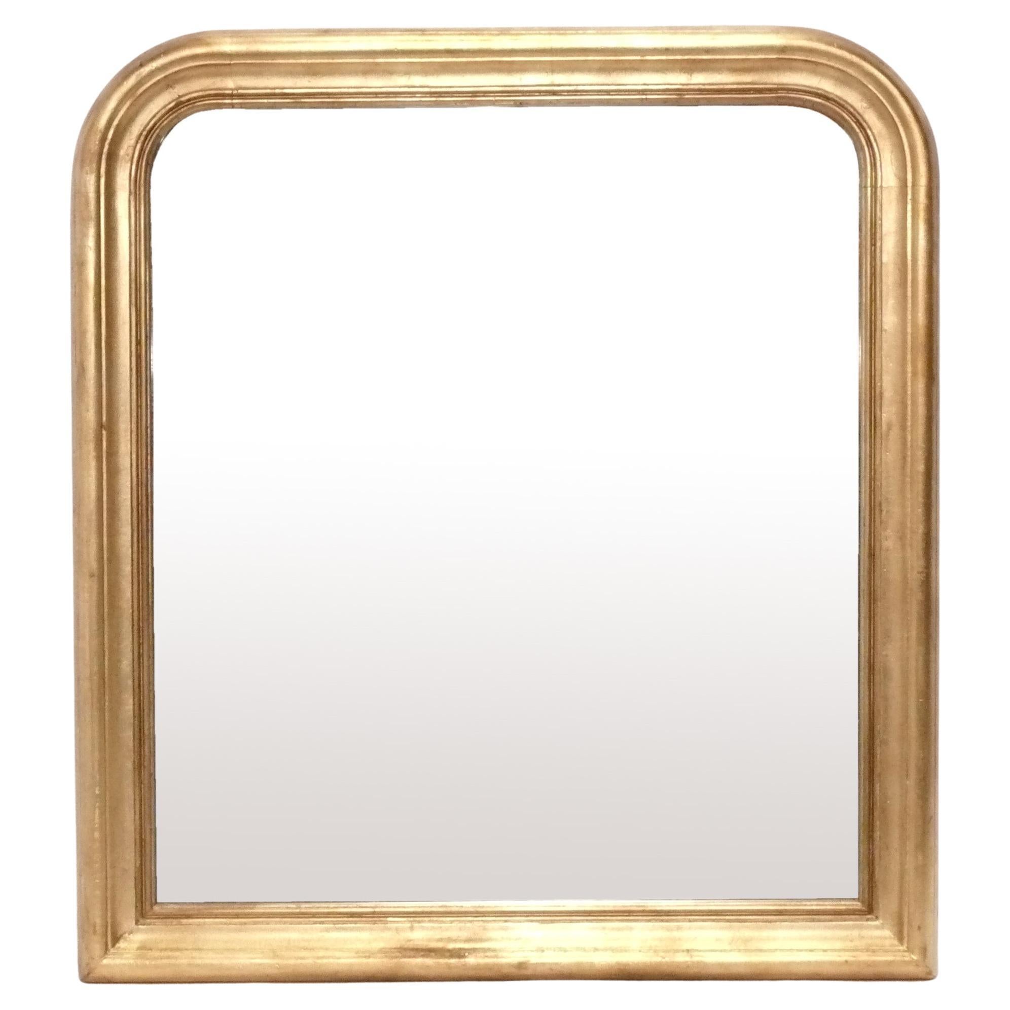 Miroir doré Louis Philippe 40.5 "H x 36.75 "W 19ème siècle