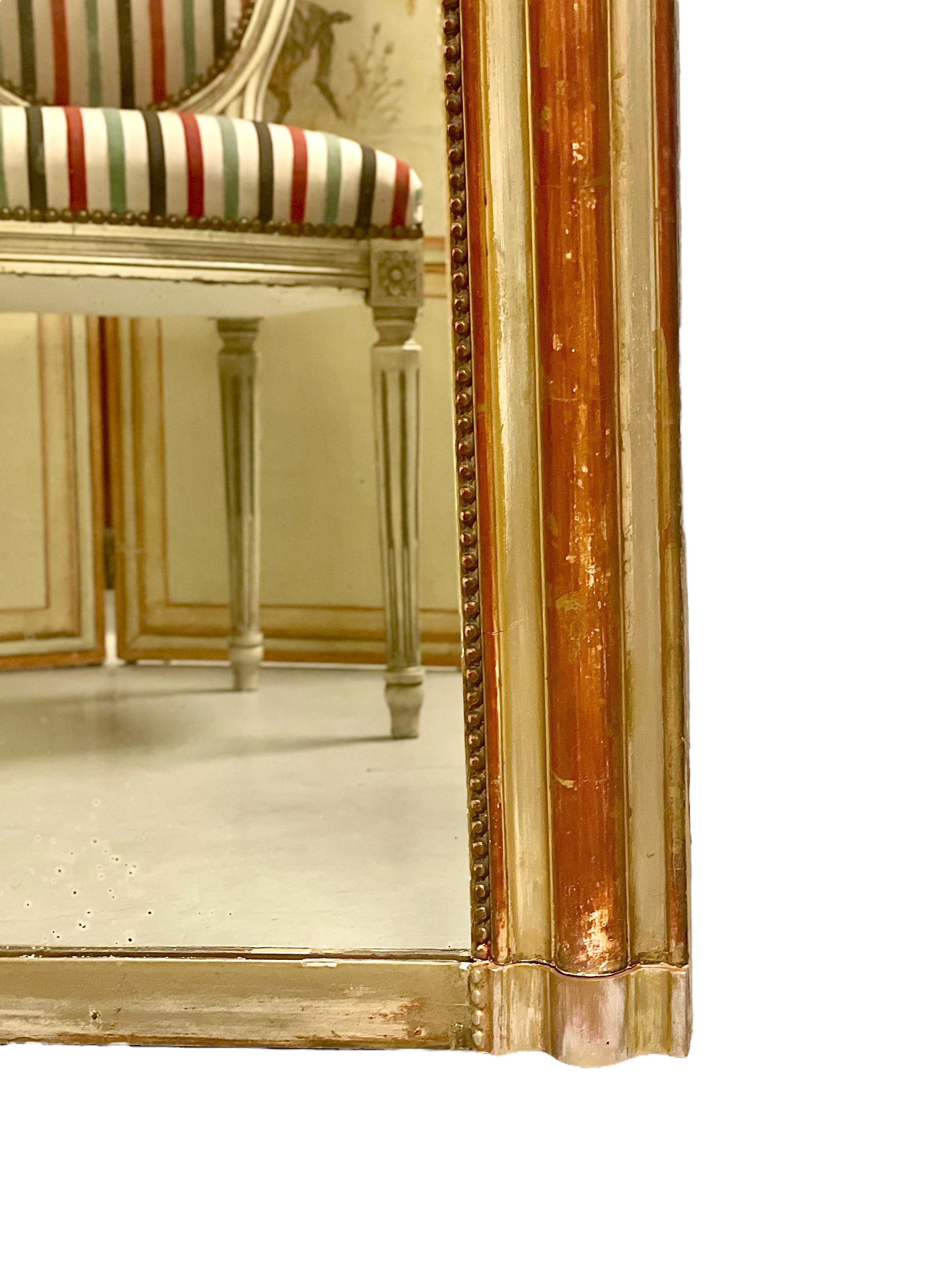 19. Jahrhundert breiter vergoldeter Wood Mirror im Angebot 1