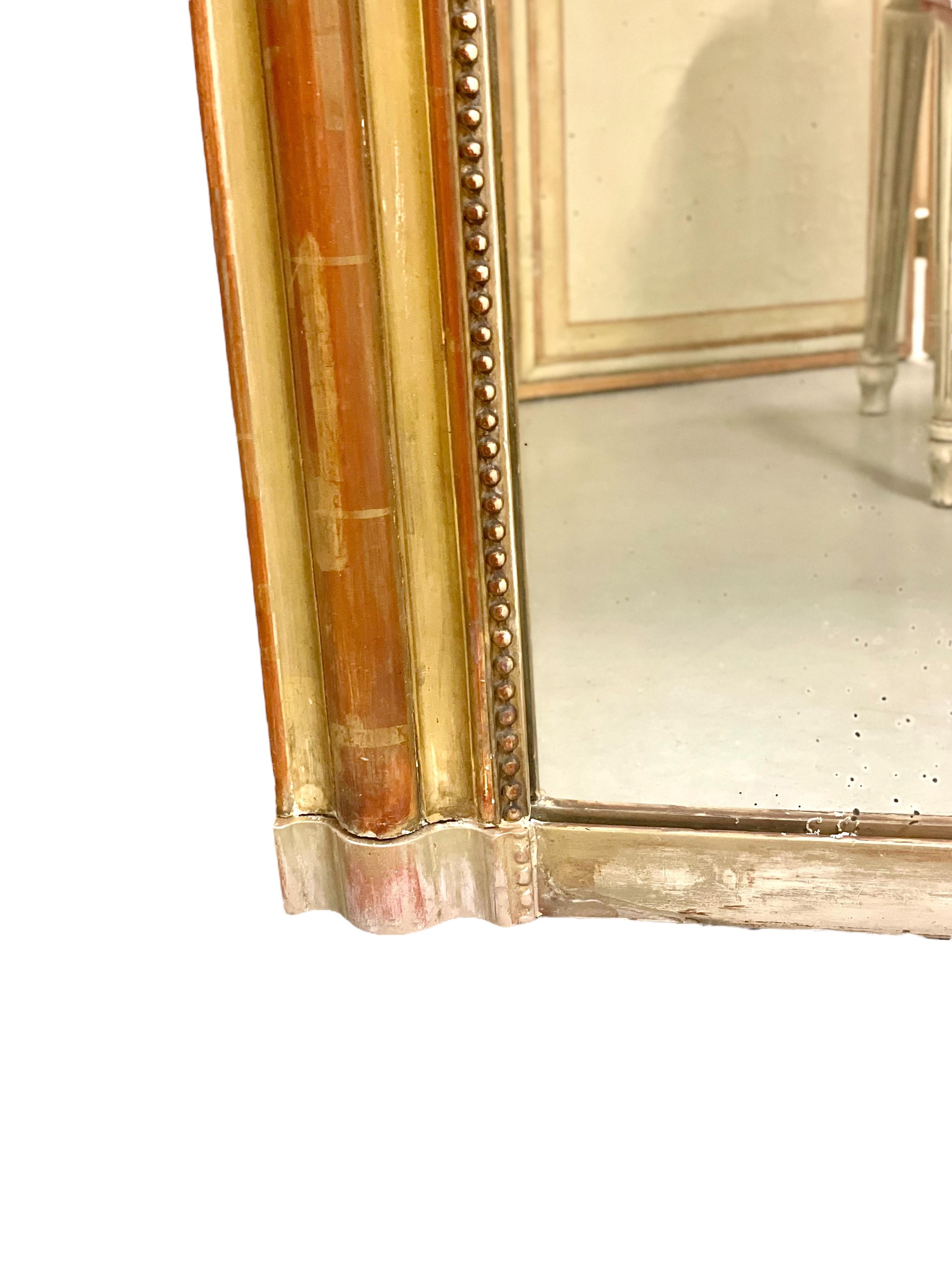 19th Century Wide Gilt Wood Mirror For Sale 2