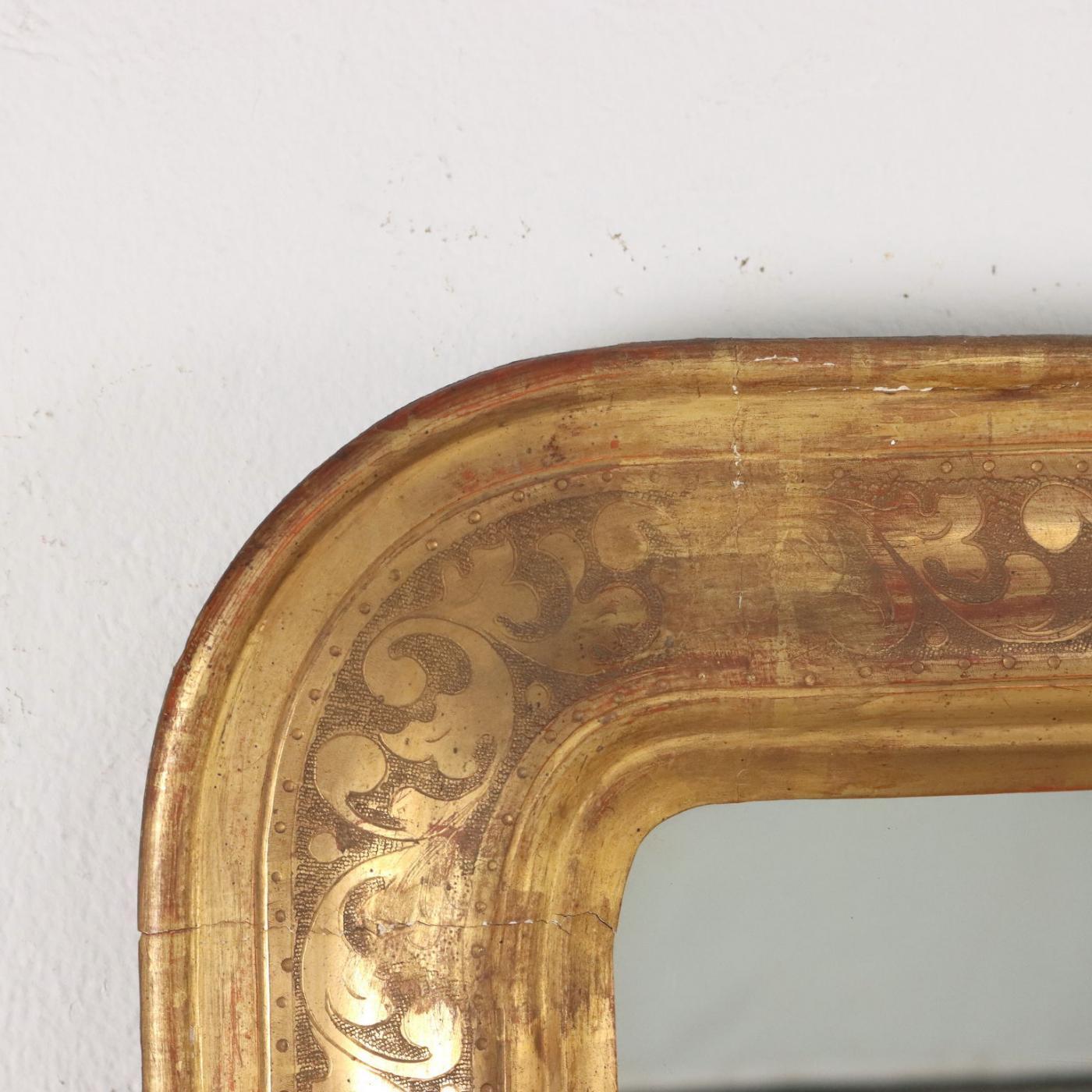 French Louis Philippe Giltwood Mirror - Circa 1850 For Sale