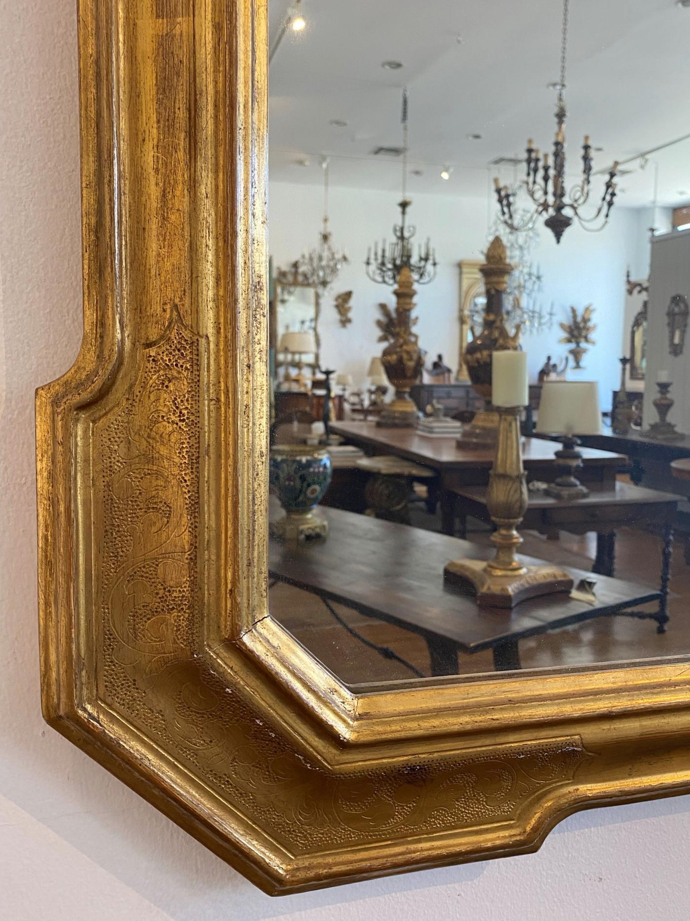 Louis Philippe Giltwood Mirror, circa 1850 In Good Condition In Los Angeles, CA