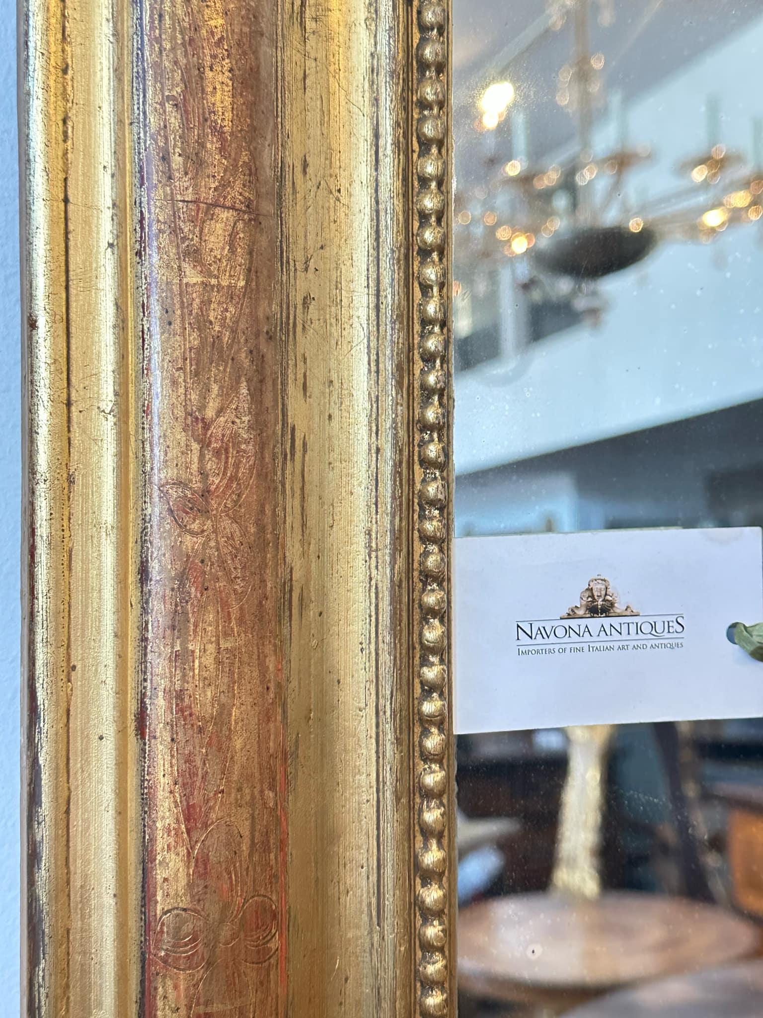 19th Century Louis Philippe Giltwood Mirror - Circa 1850 For Sale