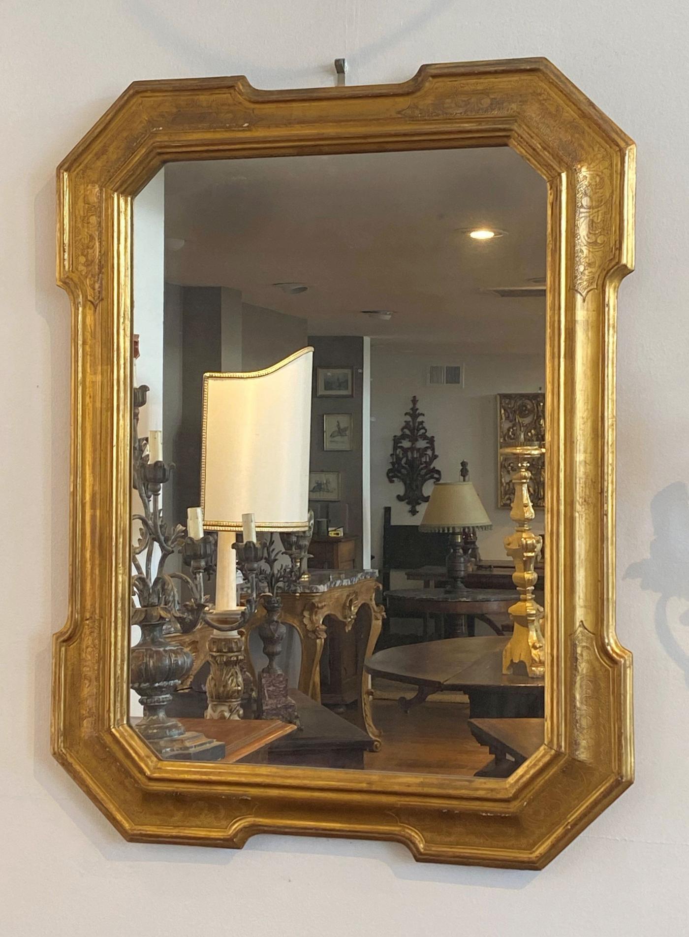 Louis Philippe Giltwood Mirror, circa 1850 For Sale 2