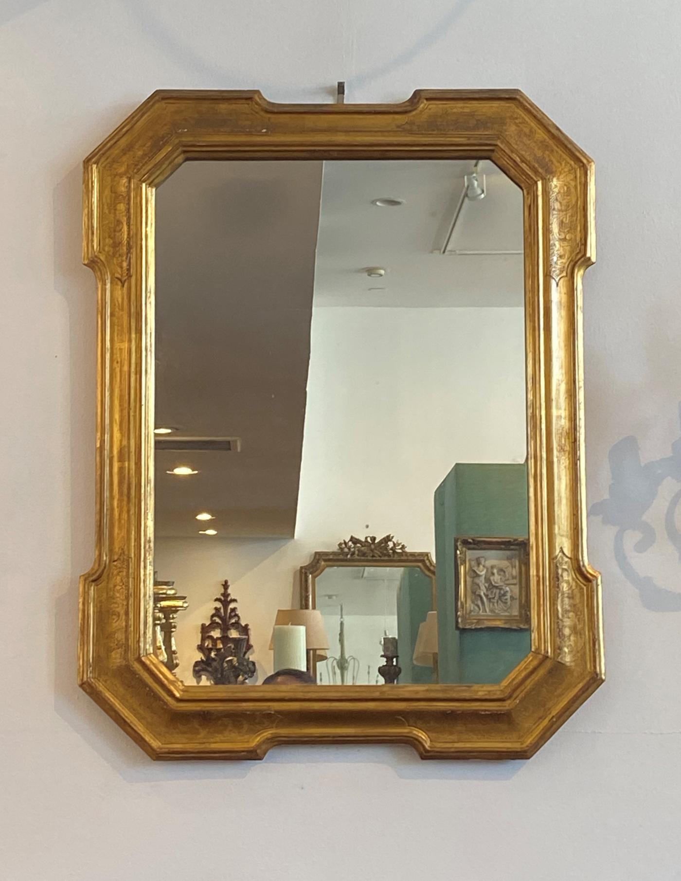 Louis Philippe Giltwood Mirror, circa 1850 For Sale 3