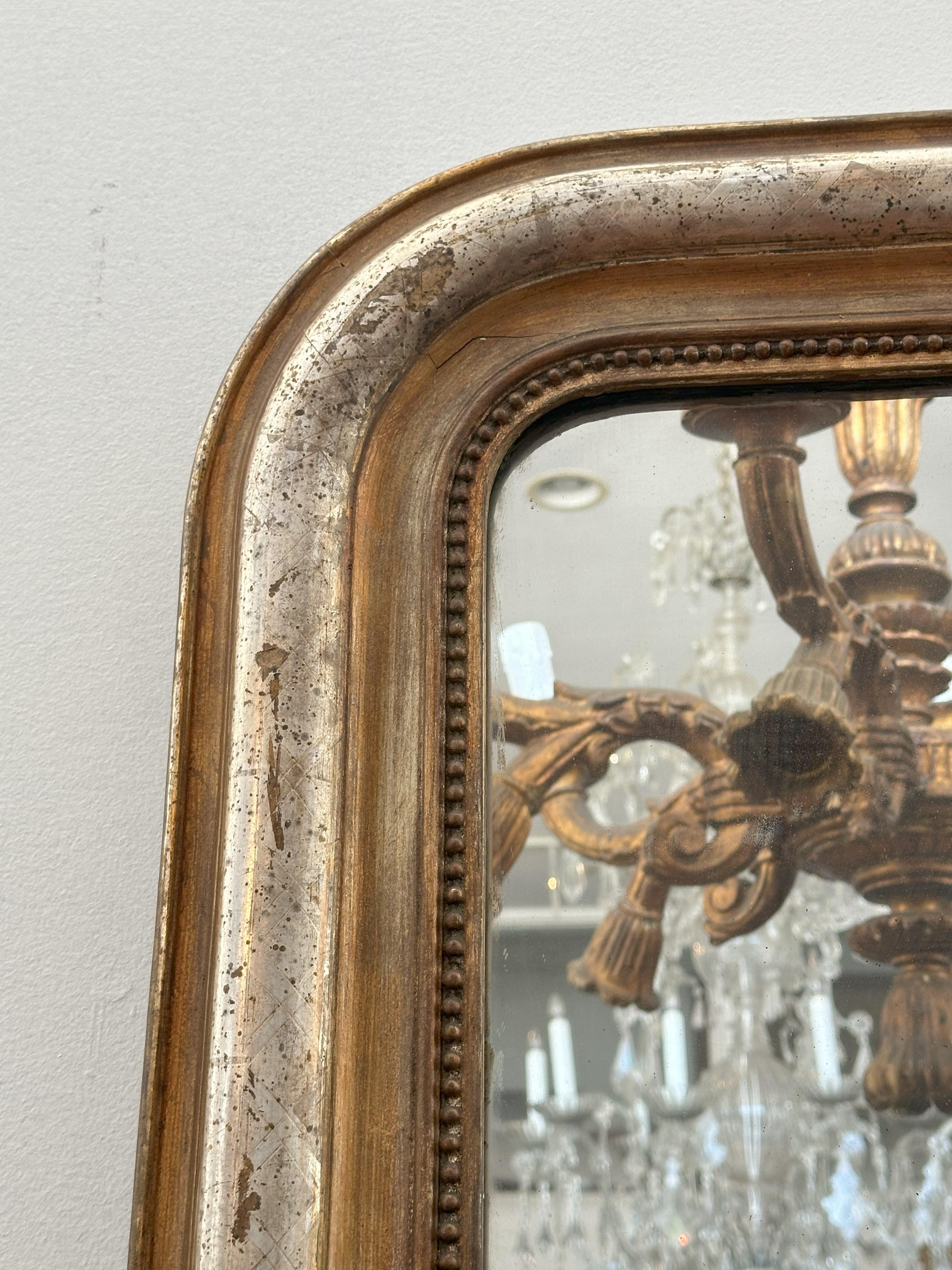 Louis Philippe Giltwood Mirror In Good Condition In Los Angeles, CA