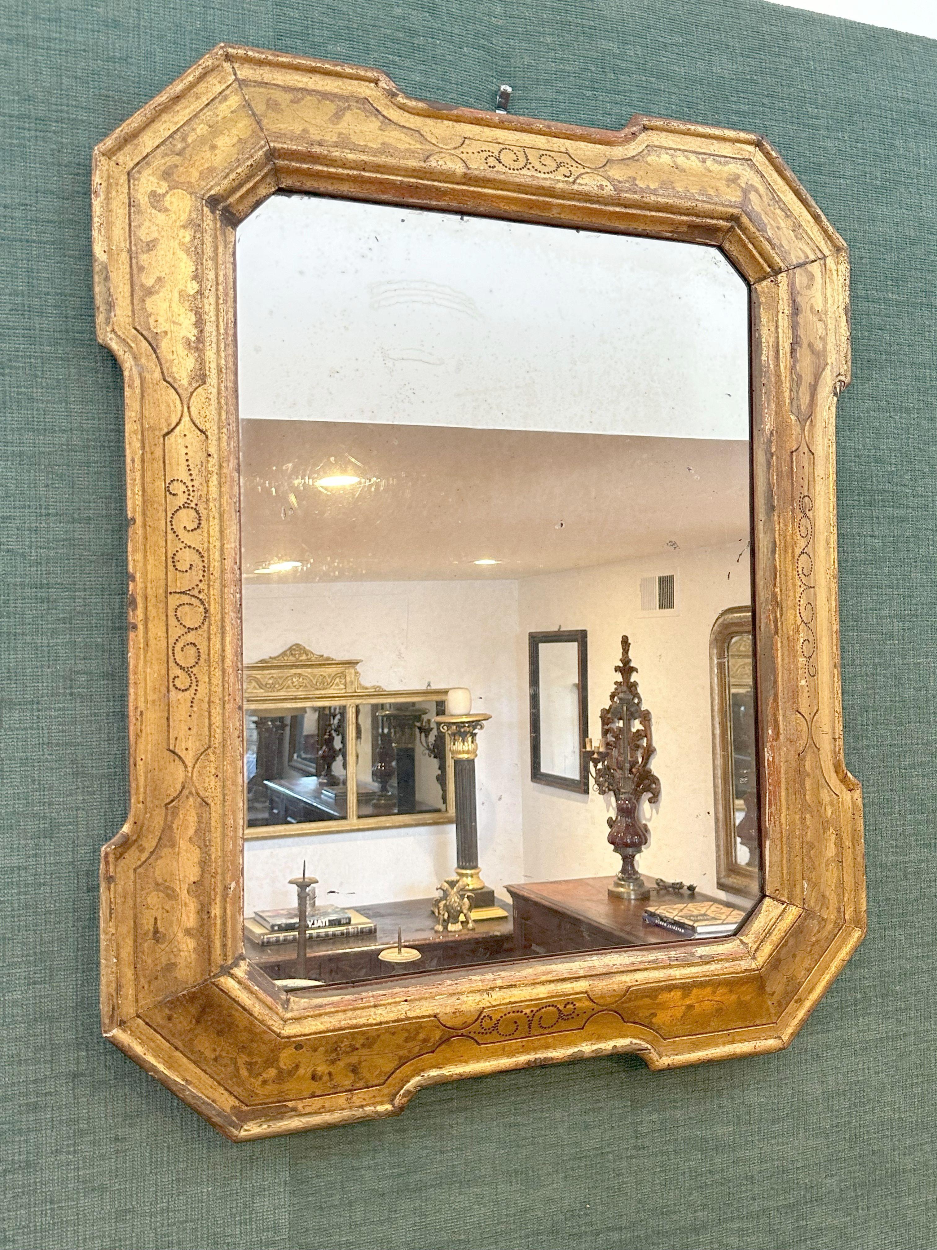XIXe siècle Miroir Louis Philippe en bois doré en vente