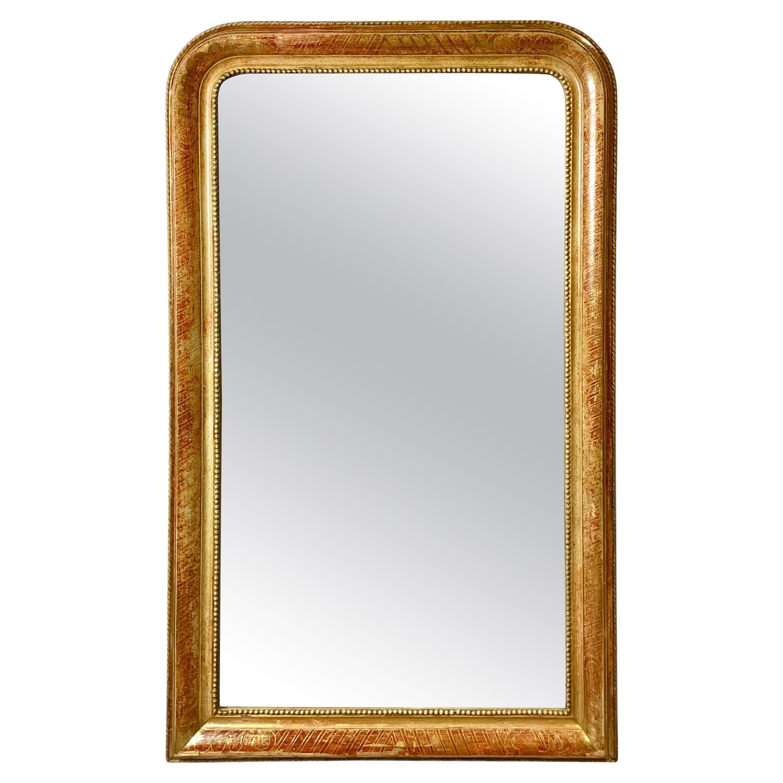 Miroir Louis Philippe en bois doré