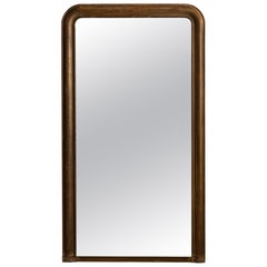 Louis Philippe Giltwood Mirror, French, Arched Frame, Antique, 1880s