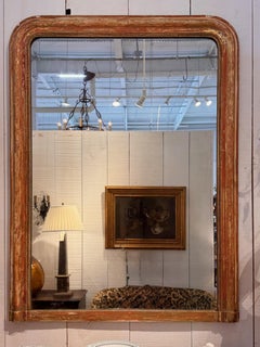 Louis Philippe Giltwood Mirror With Beaded Inner Slip