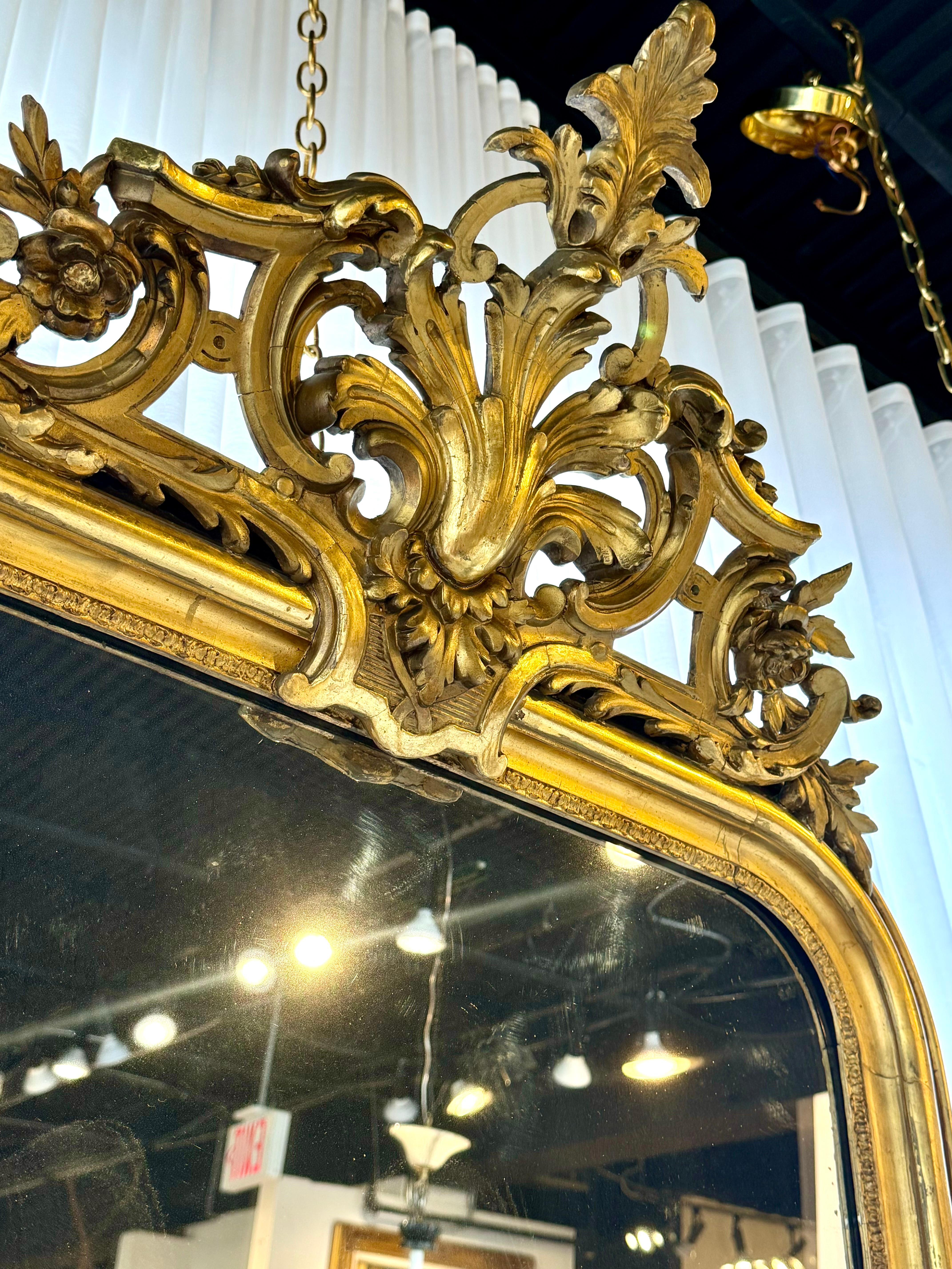 Louis Philippe Giltwood Wall Mirror, 19th Century 5