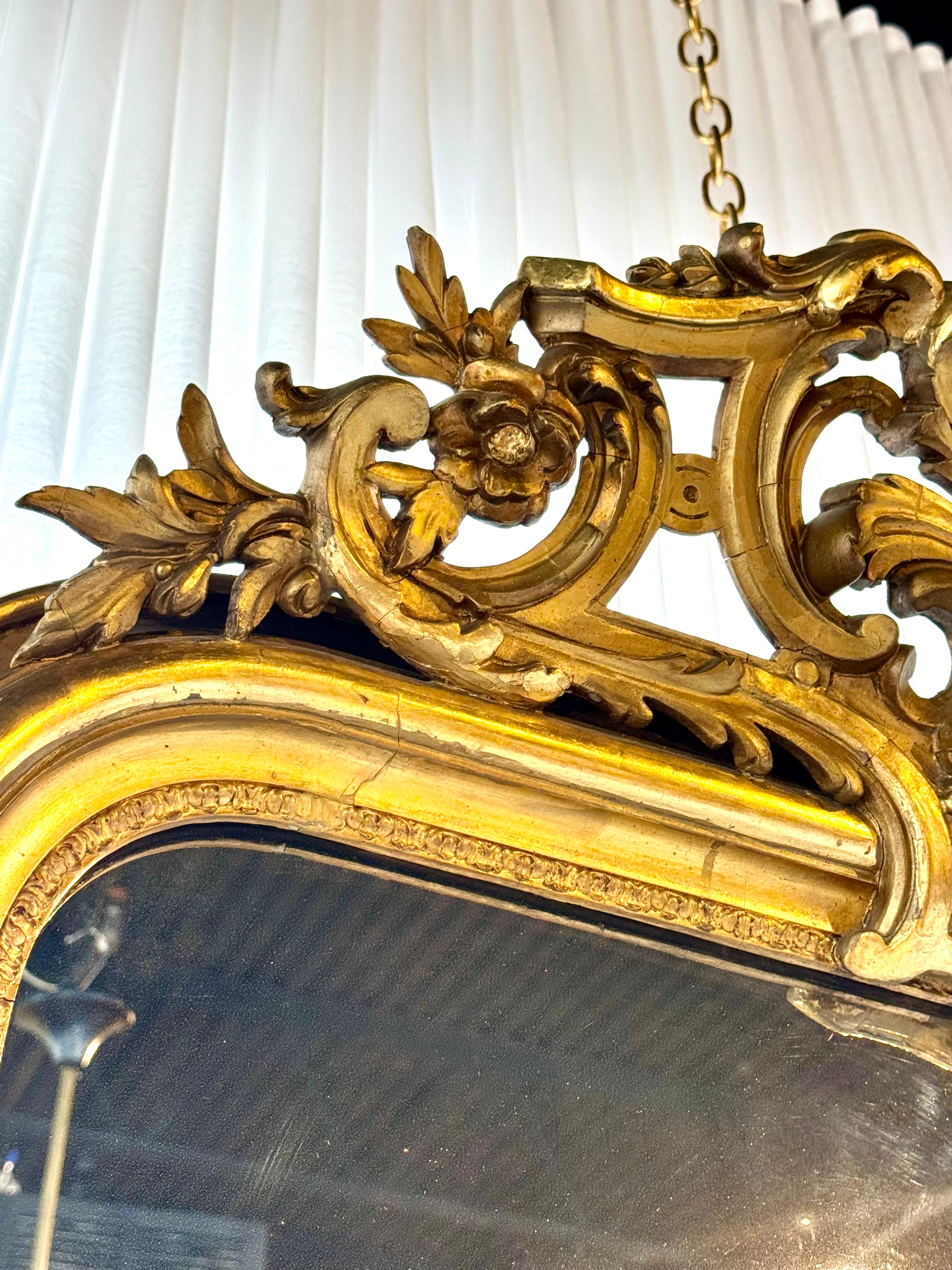 Louis Philippe Giltwood Wall Mirror, 19th Century 6