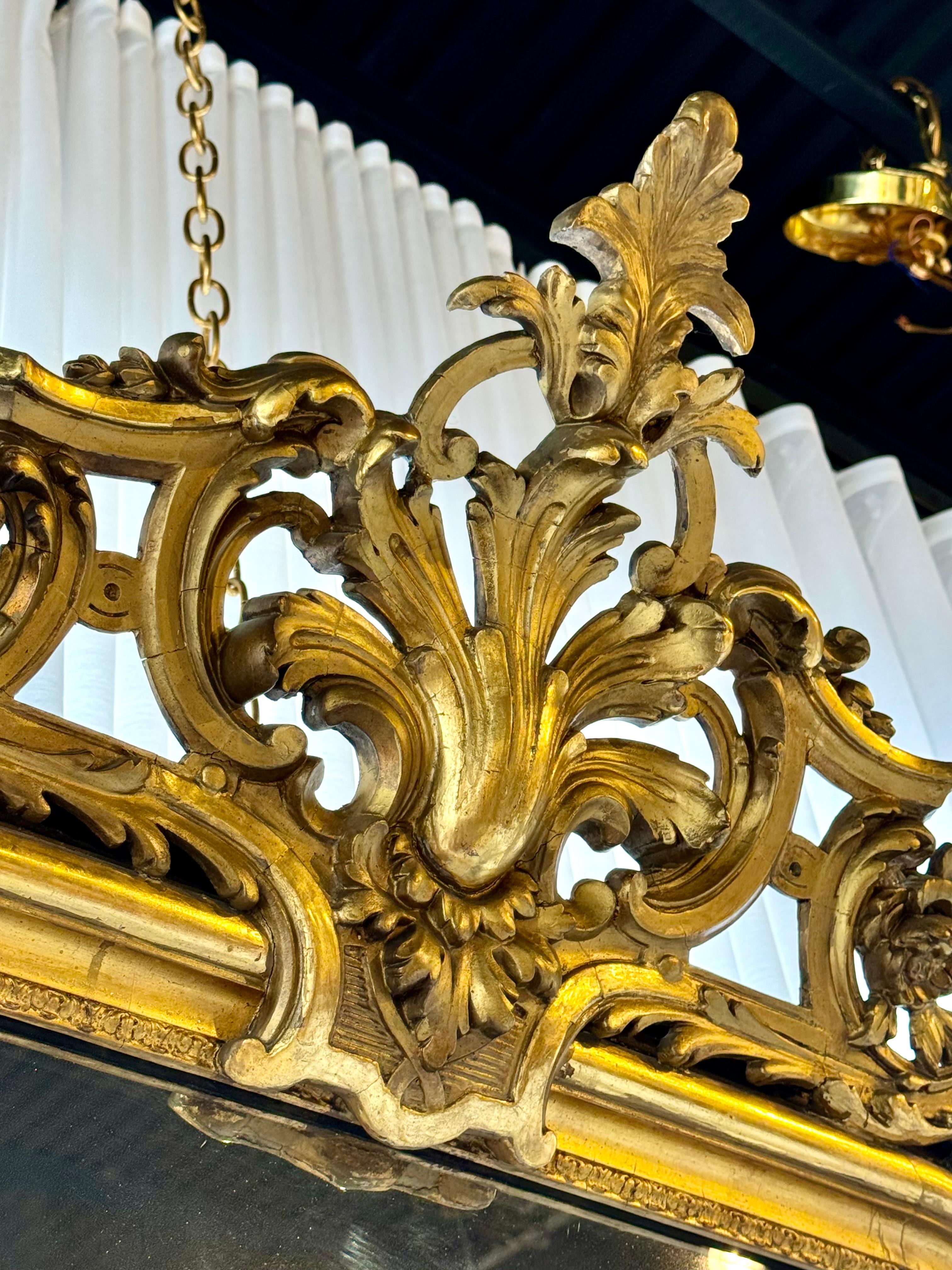 Louis Philippe Giltwood Wall Mirror, 19th Century 7