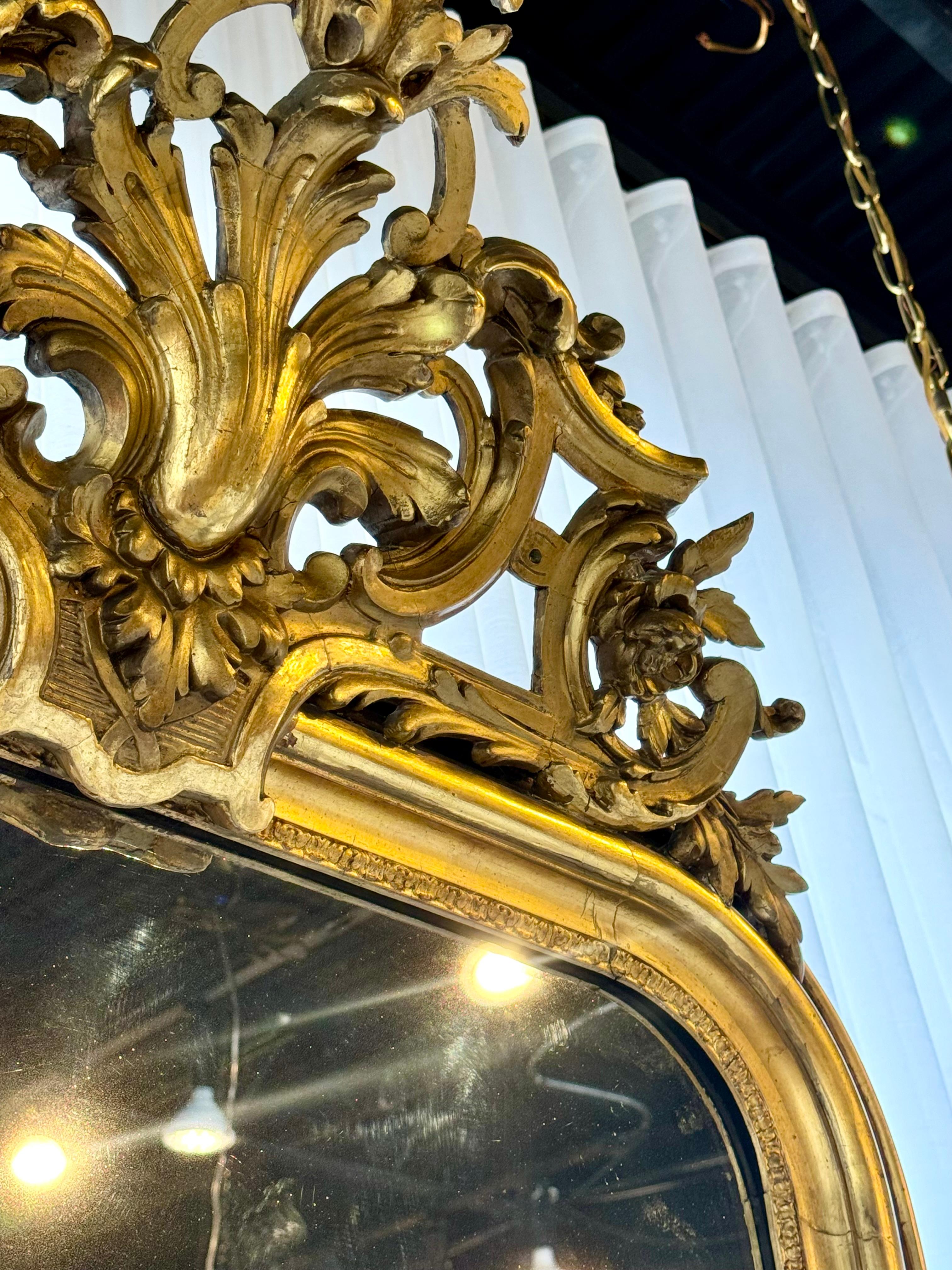 Louis Philippe Giltwood Wall Mirror, 19th Century 8