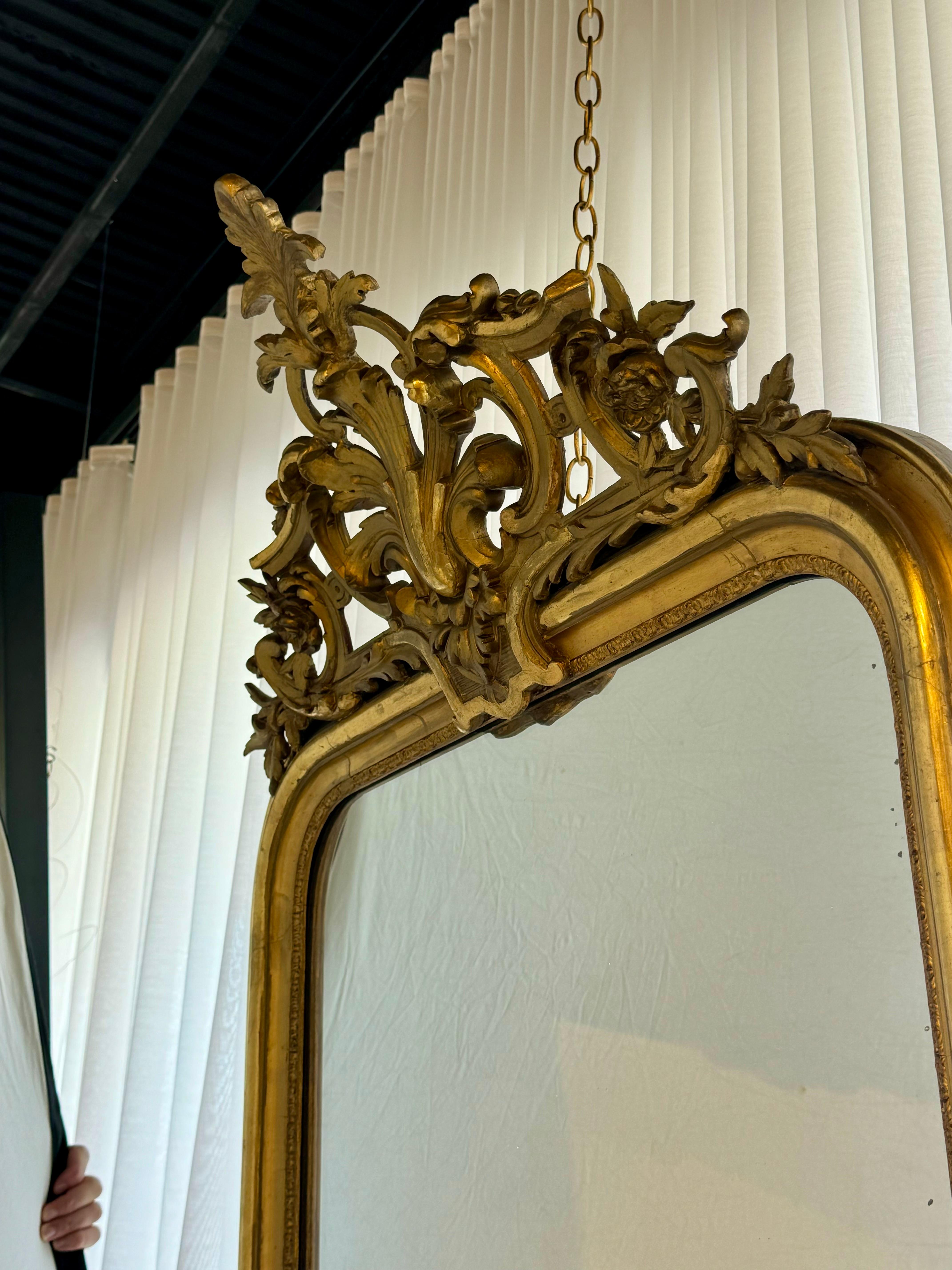 Louis Philippe Giltwood Wall Mirror, 19th Century In Good Condition In Atlanta, GA