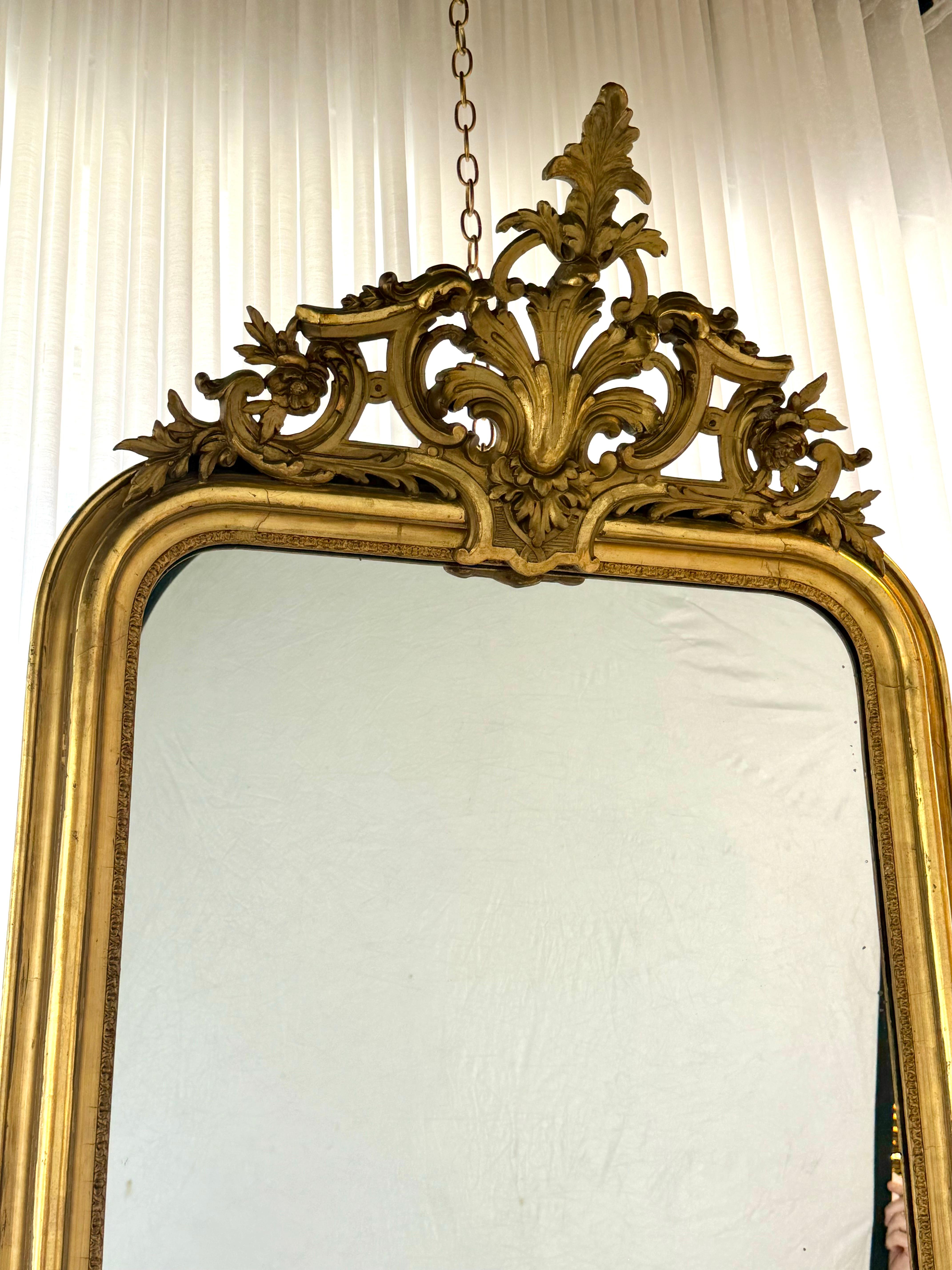 Louis Philippe Giltwood Wall Mirror, 19th Century 3