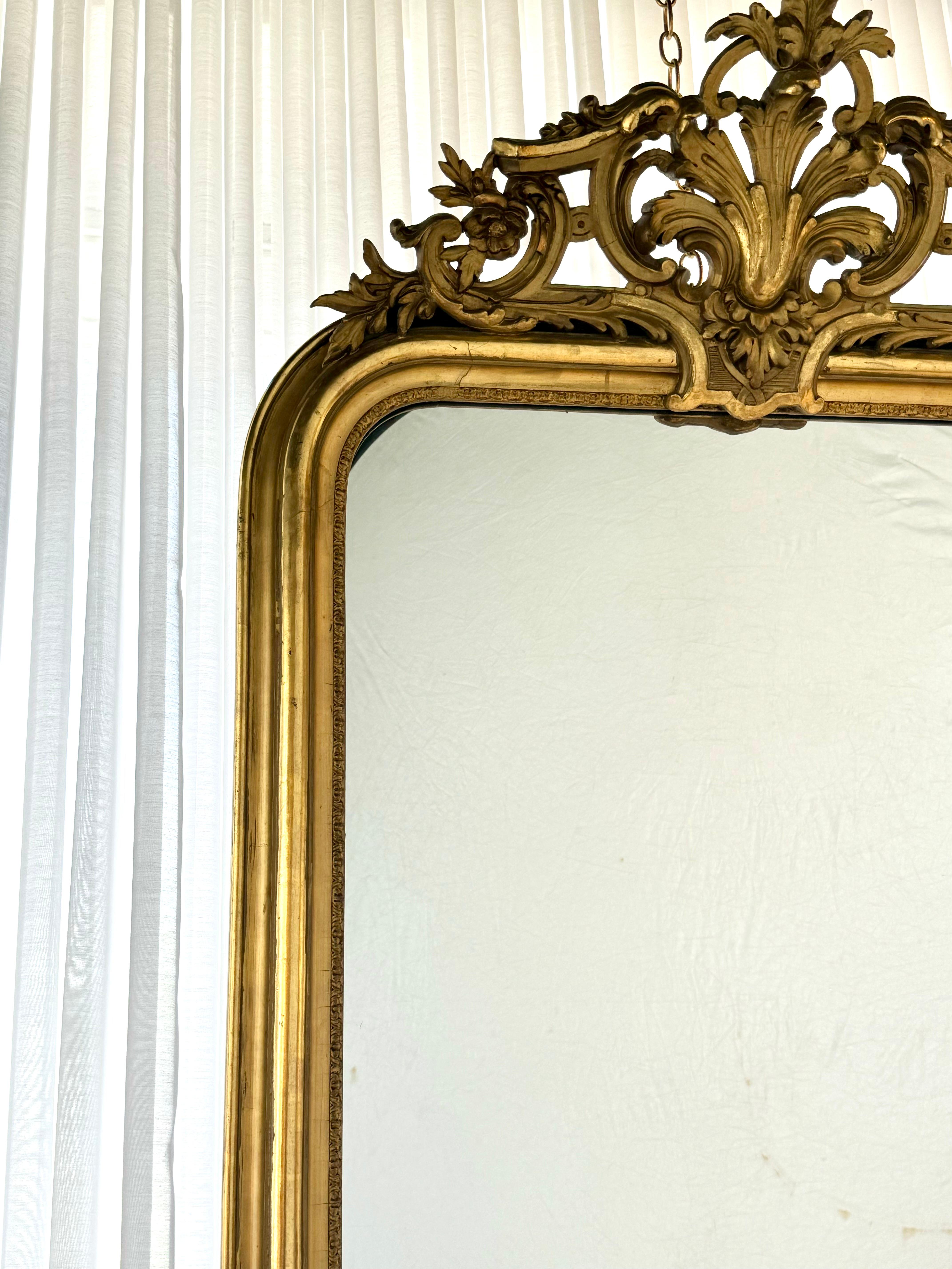 Louis Philippe Giltwood Wall Mirror, 19th Century 4