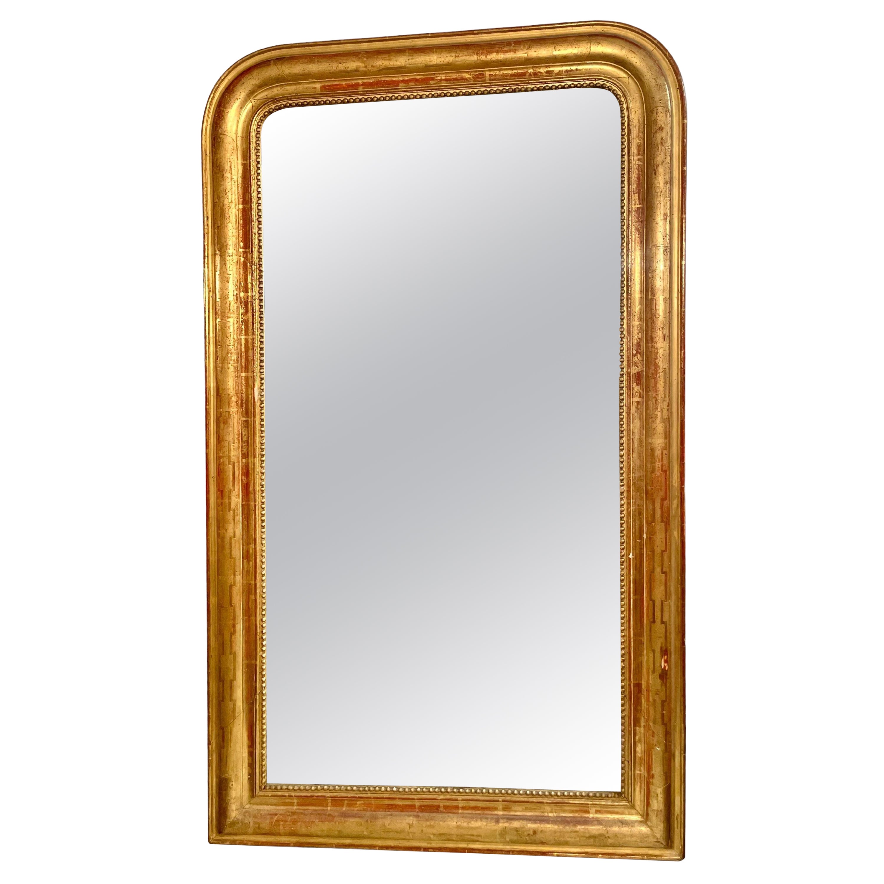 Miroir mural en bois doré Louis Philippe