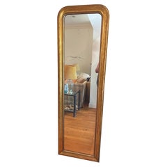 Louis-Philippe Gold Leaf Narrow Mirror, French Antique, Circa 1830