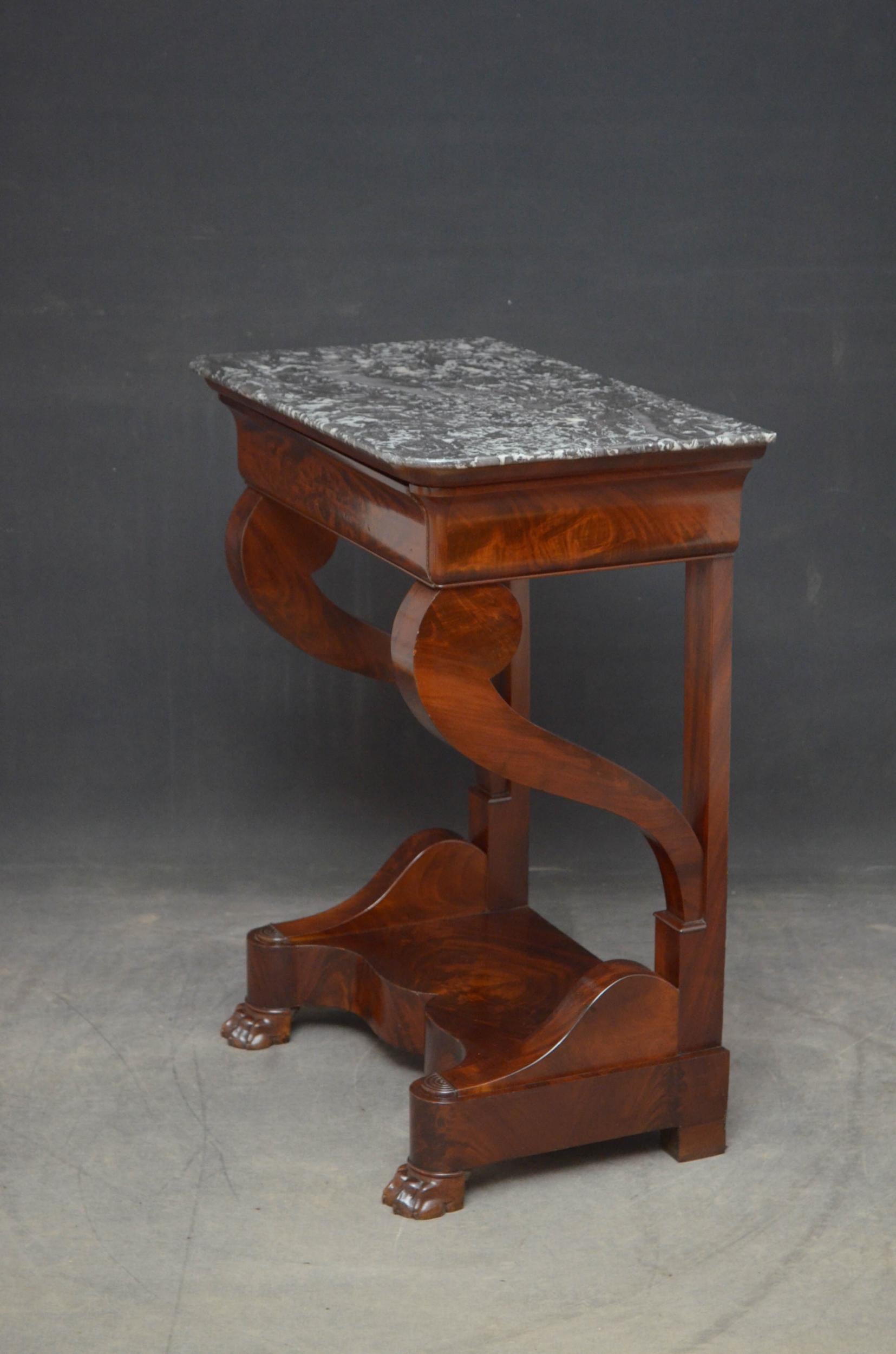 Louis Philippe Mahogany Console Table For Sale 6
