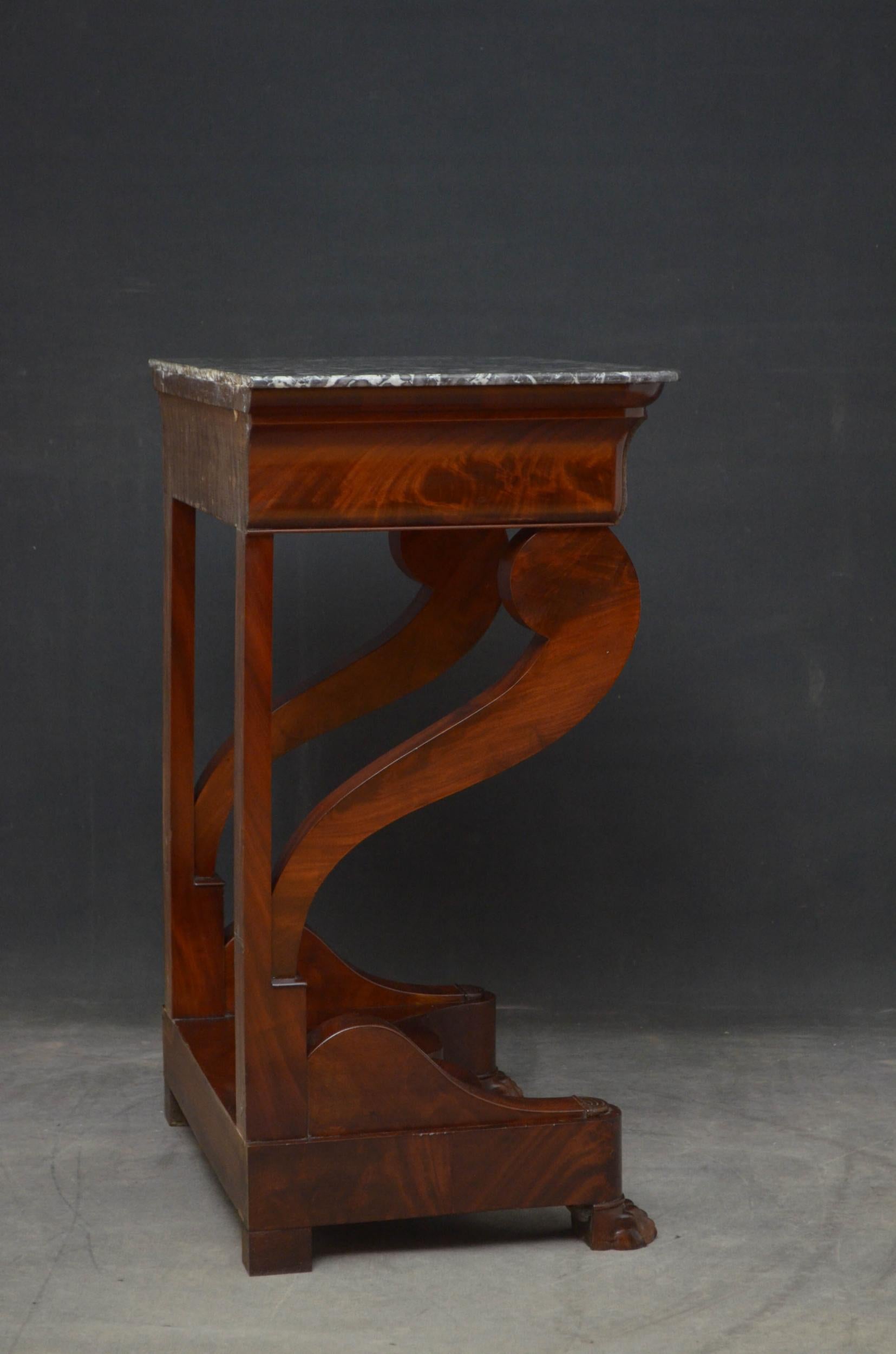 Louis Philippe Mahogany Console Table For Sale 7