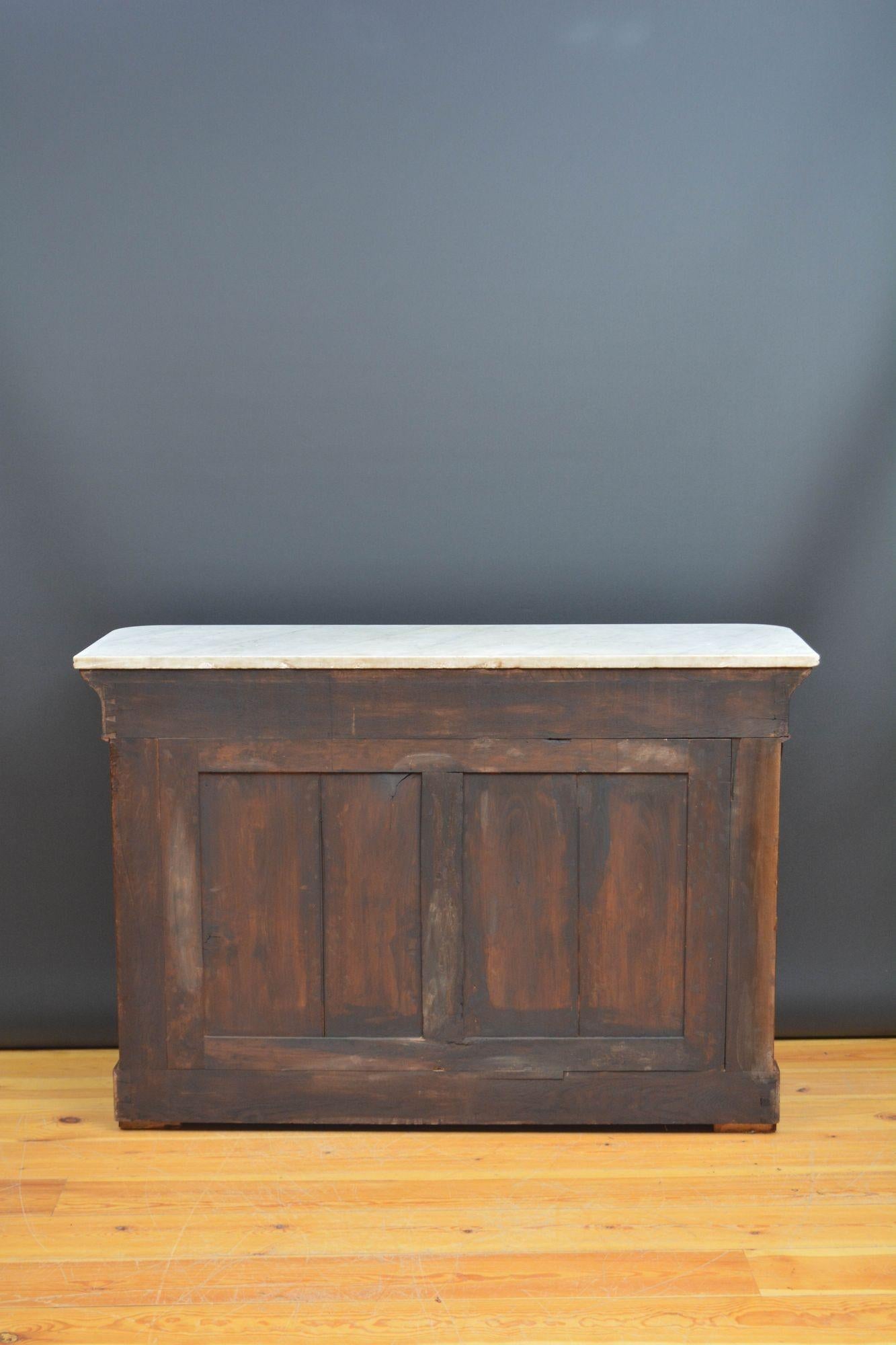 Tavolo consolle in mogano Louis Philippe in vendita 9