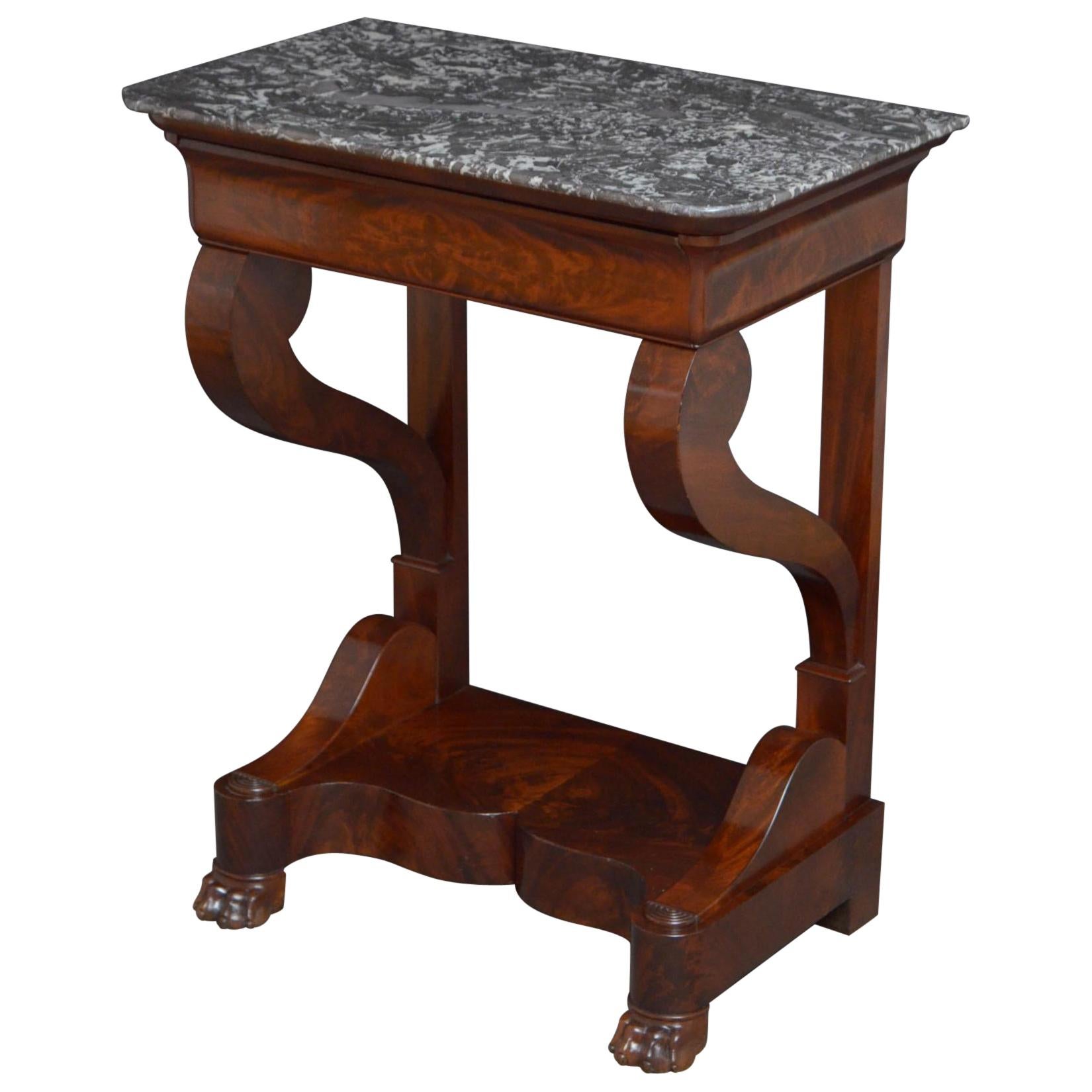 Louis Philippe Mahogany Console Table For Sale