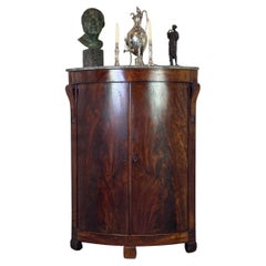 Antique Louis-Philippe Mahogany Corner Cabinet, 19th Century