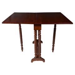 Antique Louis Philippe Mahogany "Sutherland" Drop Leaf Table