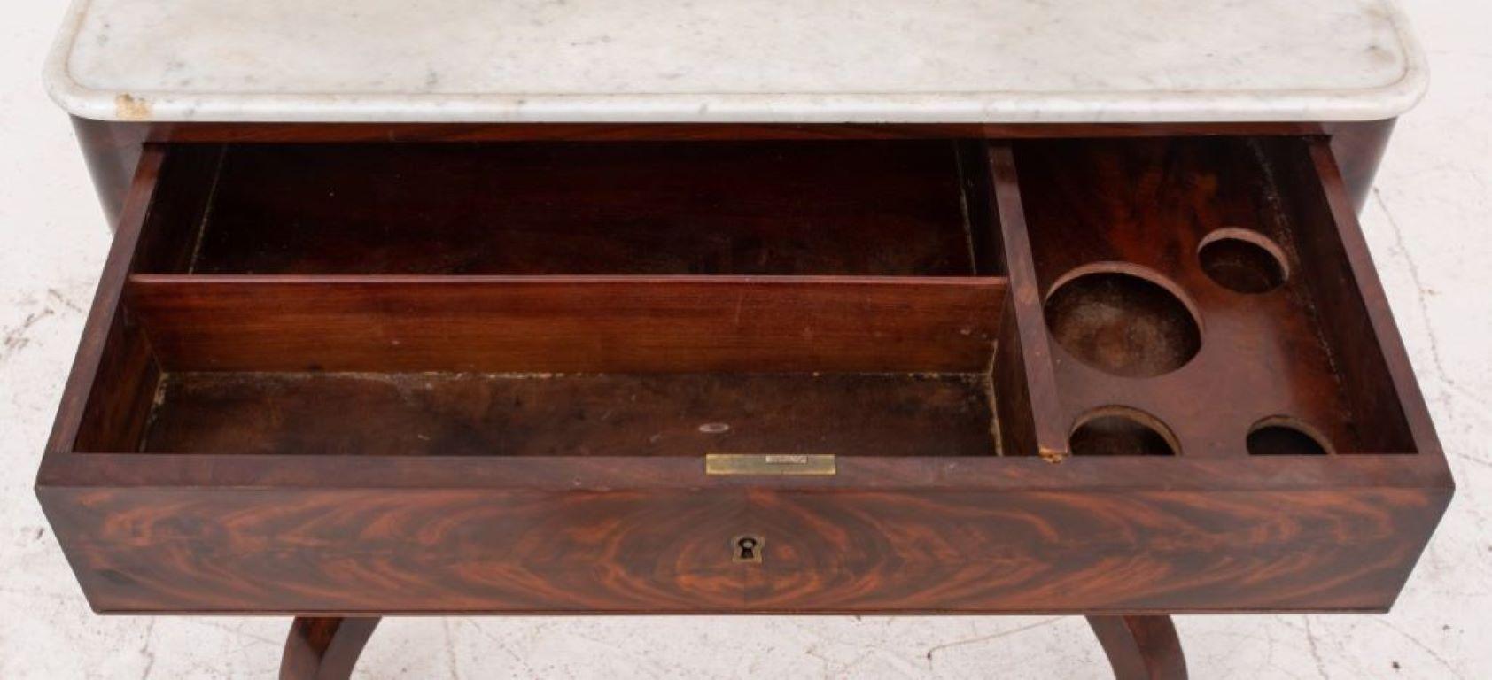 Veneer Louis Philippe Mahogany Vanity Table, ca. 1840 For Sale