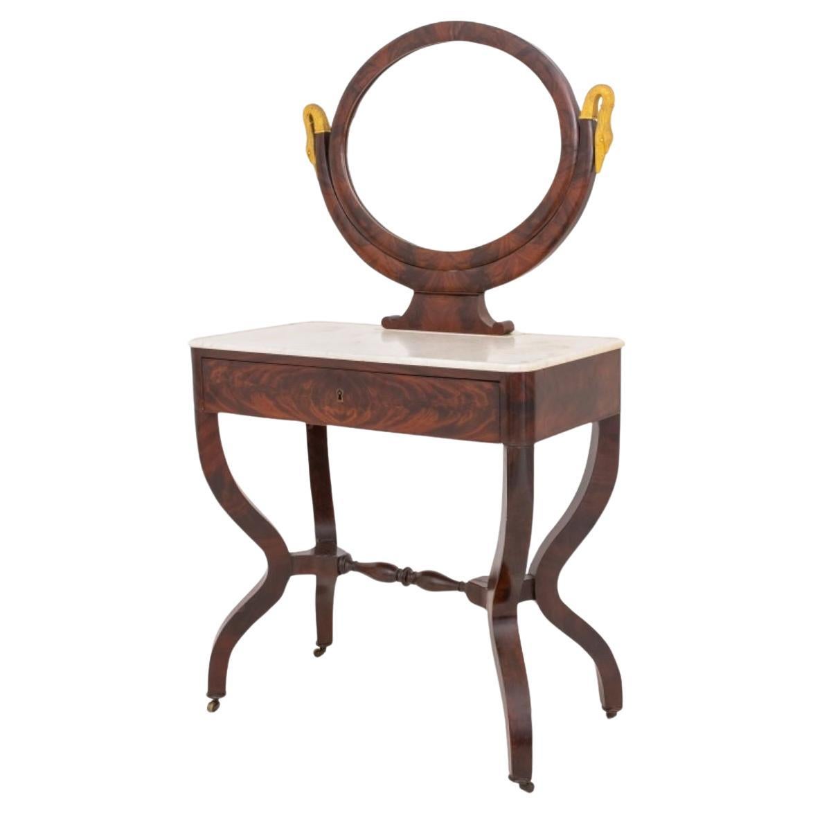 Louis Philippe Mahogany Vanity Table, ca. 1840 For Sale