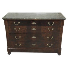 Antique Louis Philippe Marble Top Chest