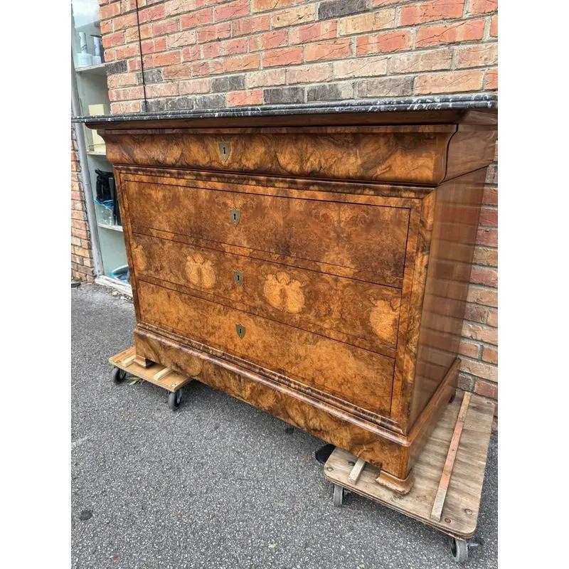 Cómoda de mármol Louis Philippe en venta 4