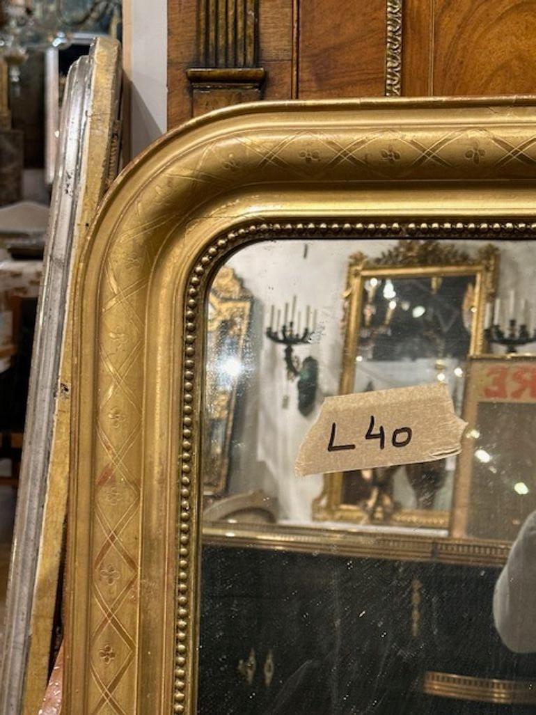 Bois doré Miroir Louis Philippe en vente