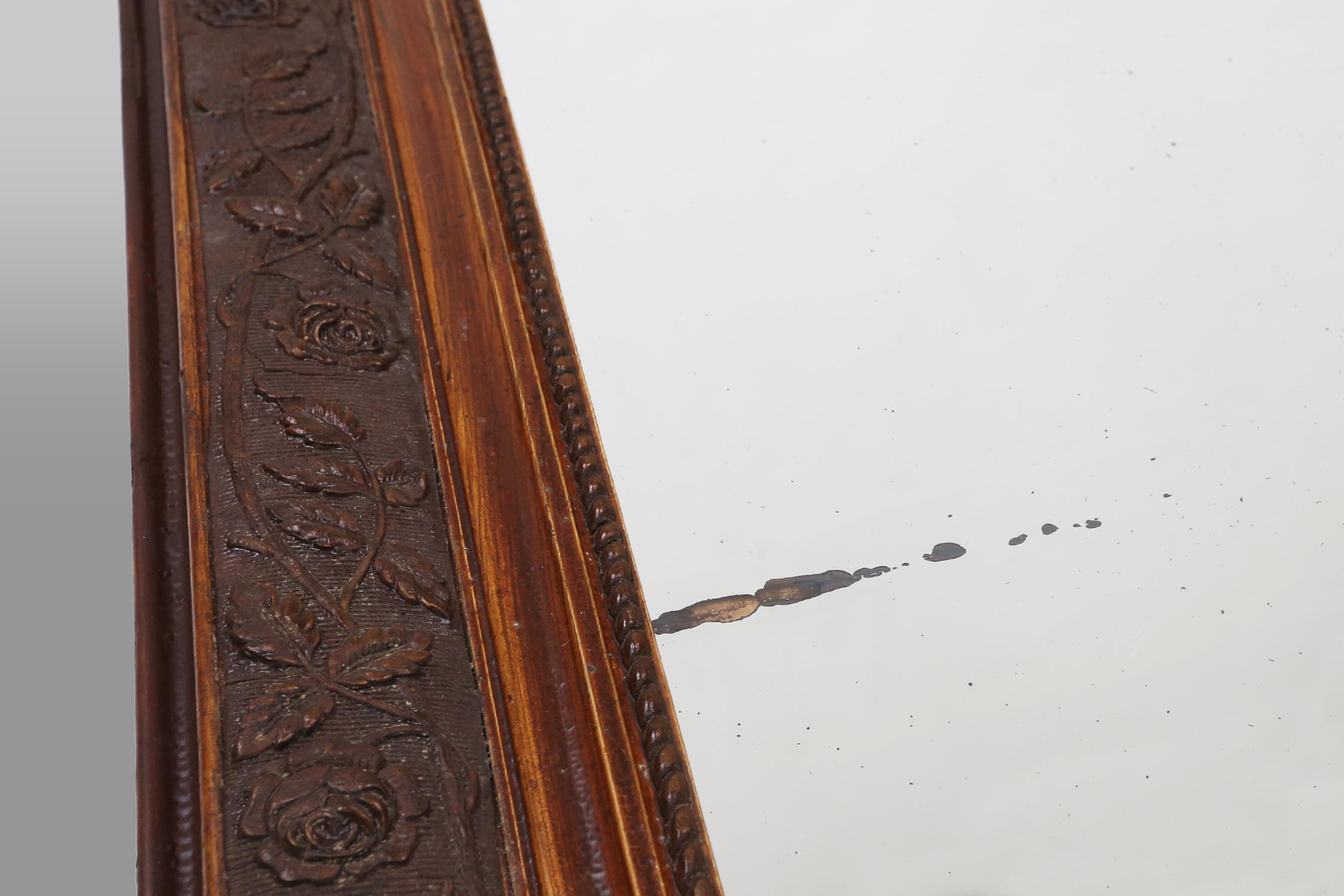 Miroir Louis Philippe en plâtre et bois avec décorations artisanales, France c en vente 1