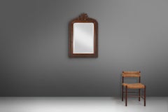 Louis Philippe mirror in plaster and wood with handcrafted decorations, France