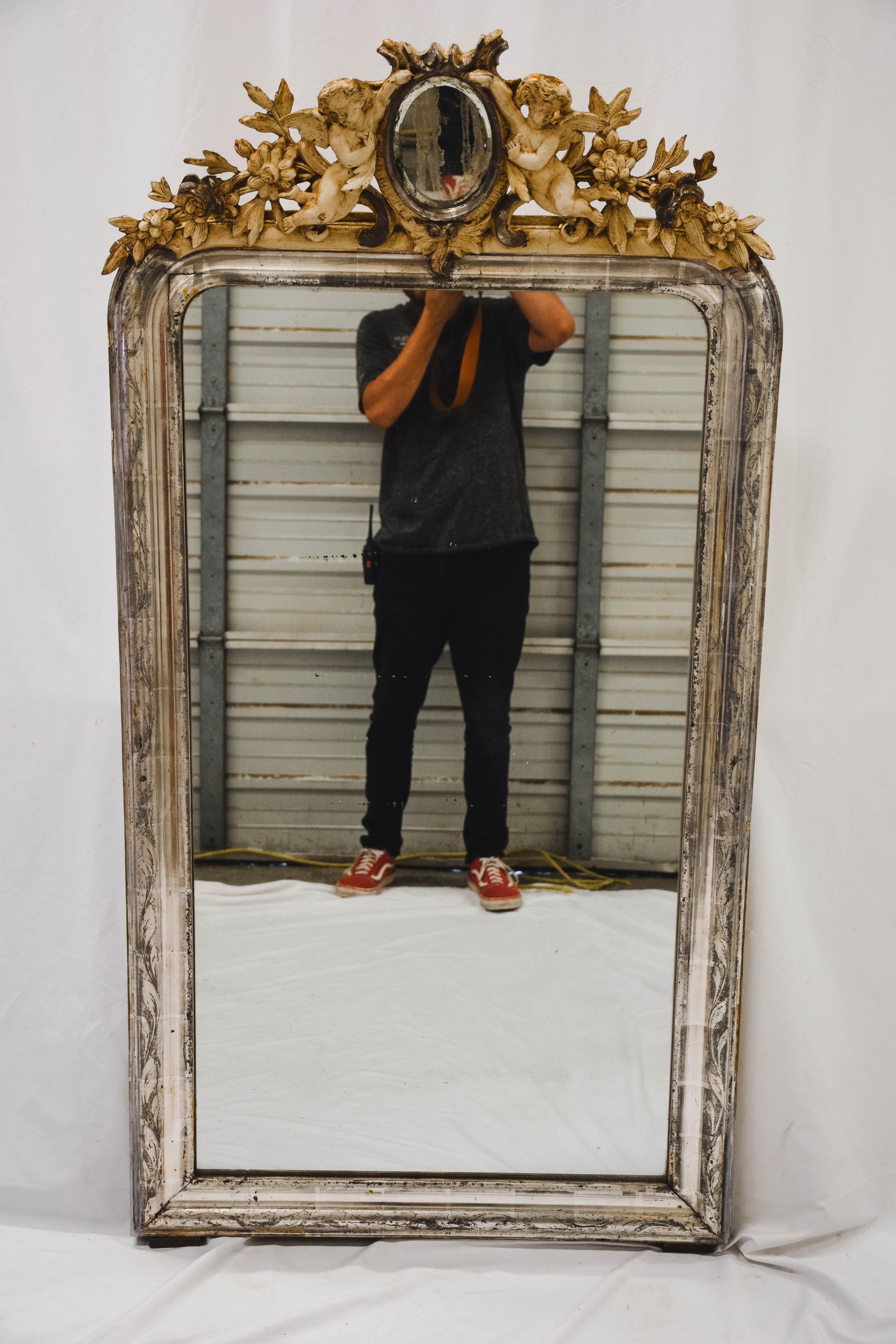 Louis Philippe Mirror w/ Small Oval Mirror 6